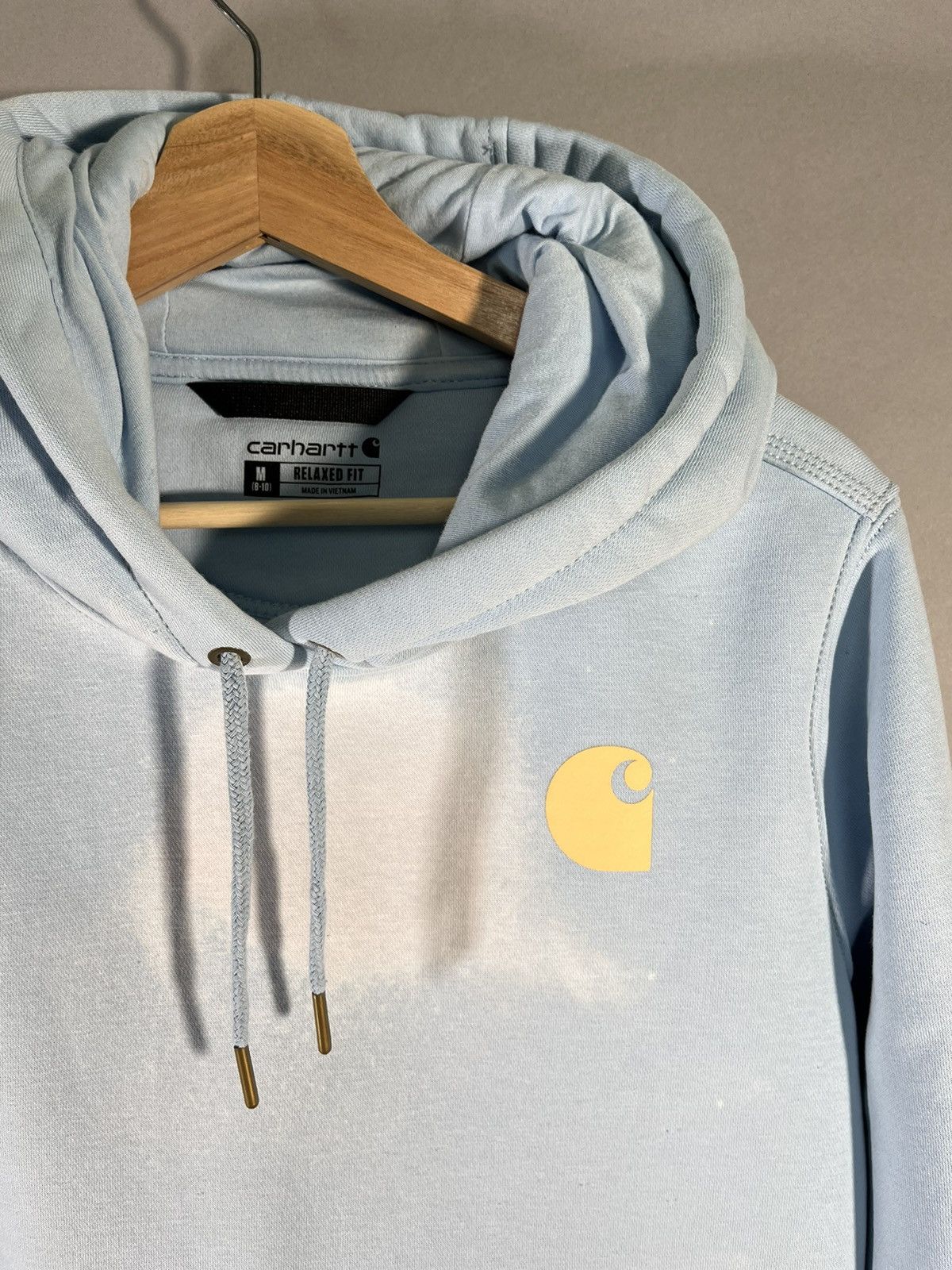 Carhartt × Carhartt Wip Light Blue Faded Carhartt Hoodie Size M / US 6-8 / IT 42-44 - 2 Thumbnail