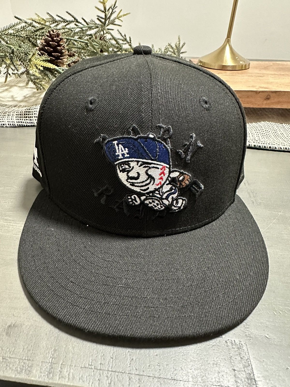 image of Born x Raised x New Era Bxr Mister Cartoon Dodger New Era Cap in Black, Men's