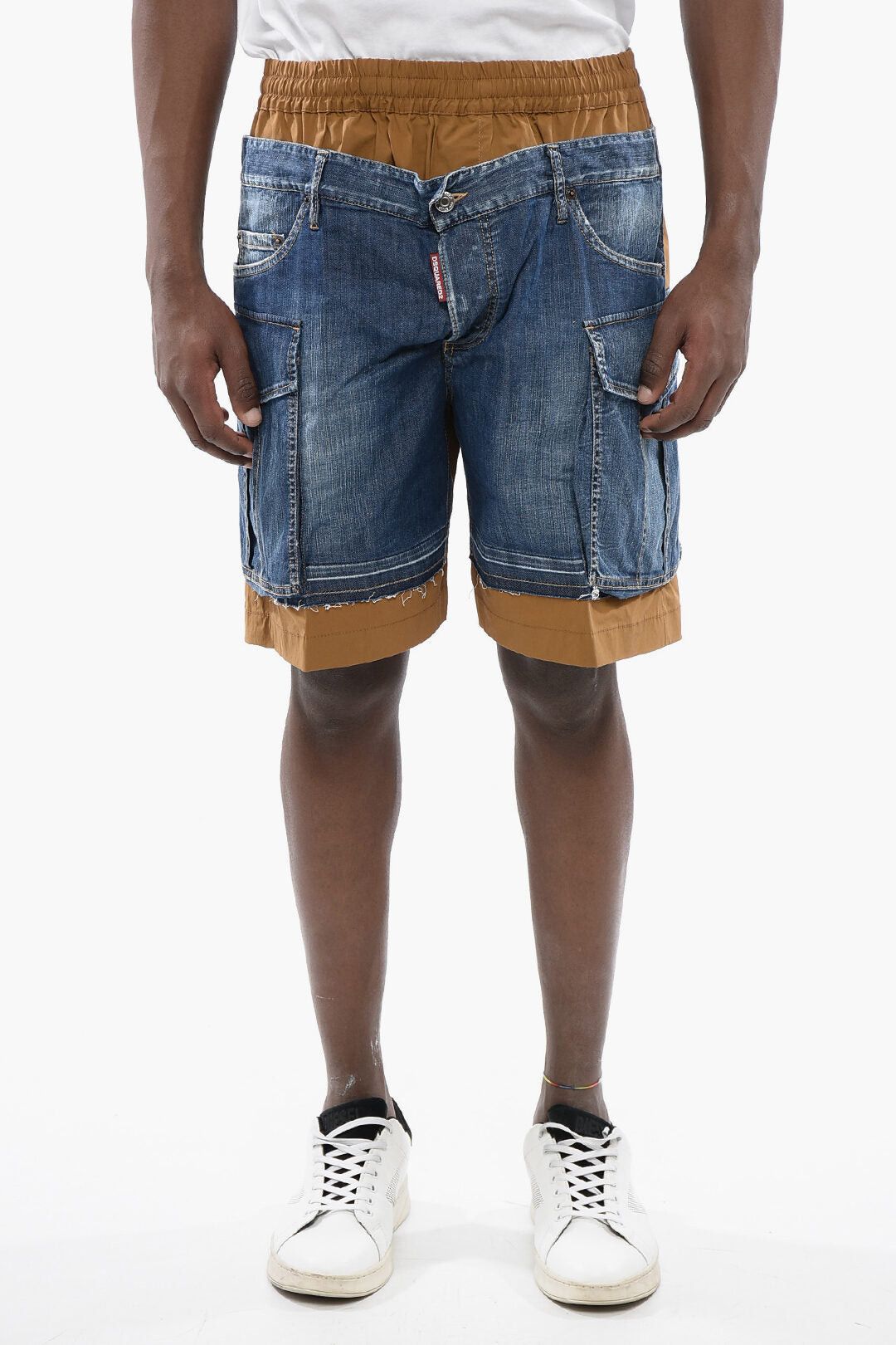 Dsquared2 Nylon Shorts BOXER with Denim Details Size US 34 / EU 50 - 1 Thumbnail