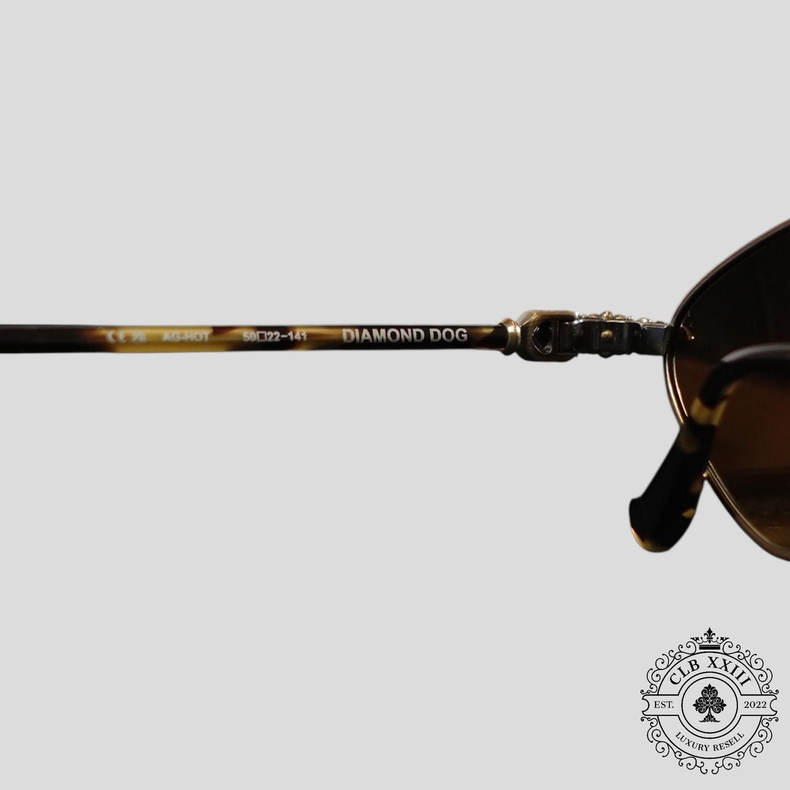 Chrome Hearts Chrome Hearts Diamond Dog Sunglasses in Tortoise Size ONE SIZE - 4 Thumbnail
