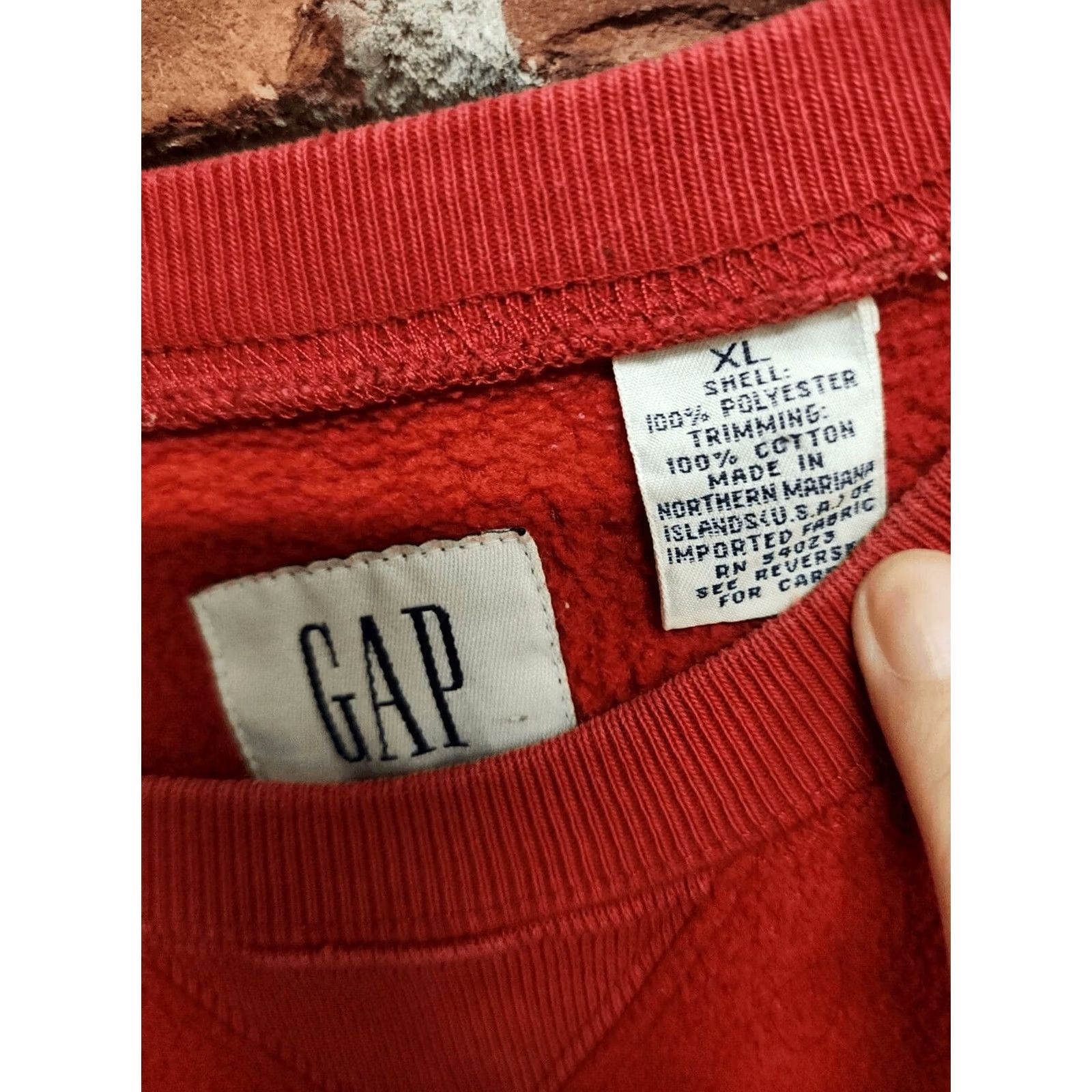 Gap VINTAGE GAP Sweatshirt Mens XL Red 90s Pullover Y2K Streetwear USA Shirt Men Red 90s USA Garden? Size US XL / EU 56 / 4 - 3 Thumbnail