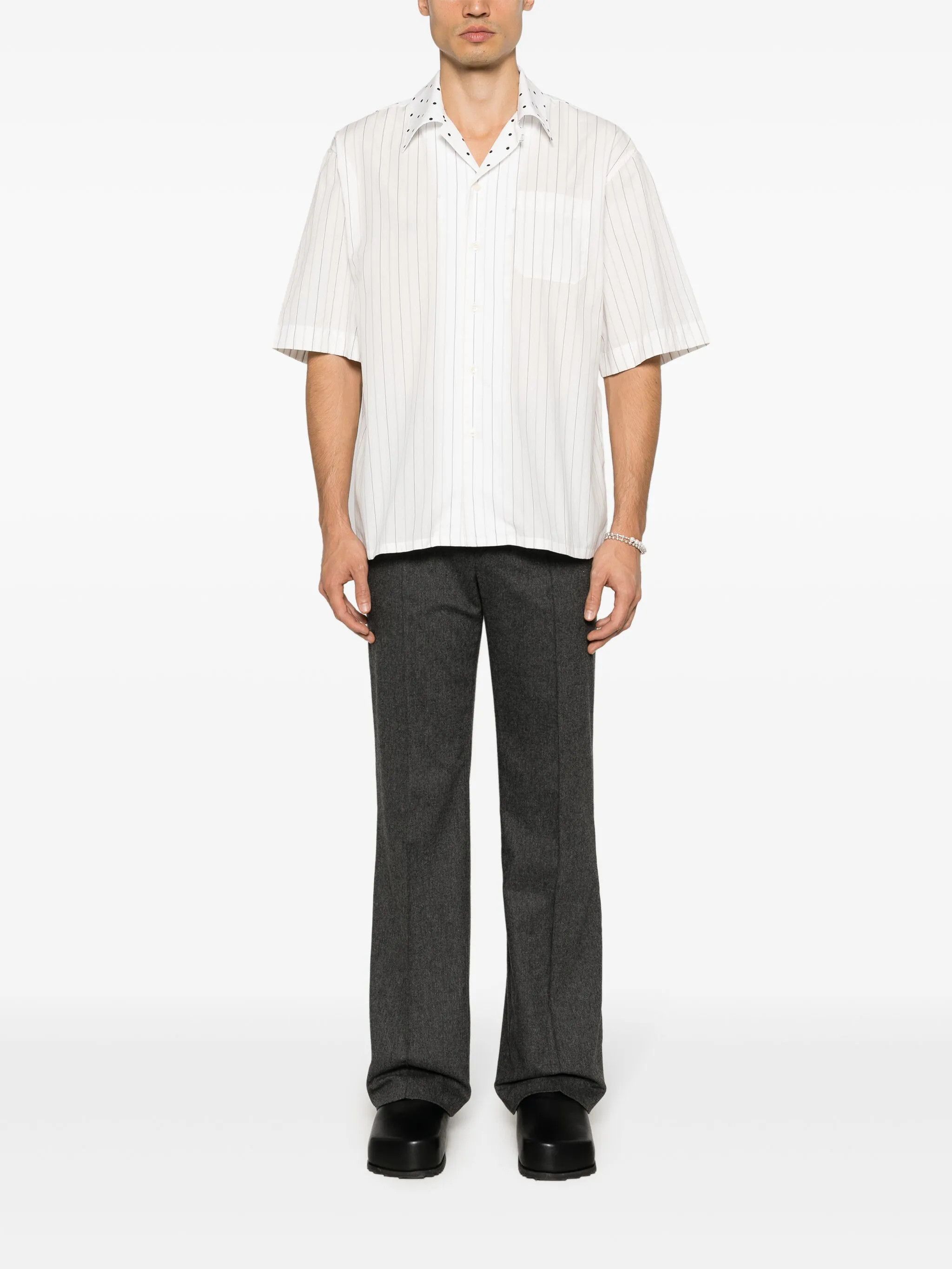 Marni o1y0225 Patterned Shirt in White/Black Size US M / EU 48-50 / 2 - 5 Thumbnail