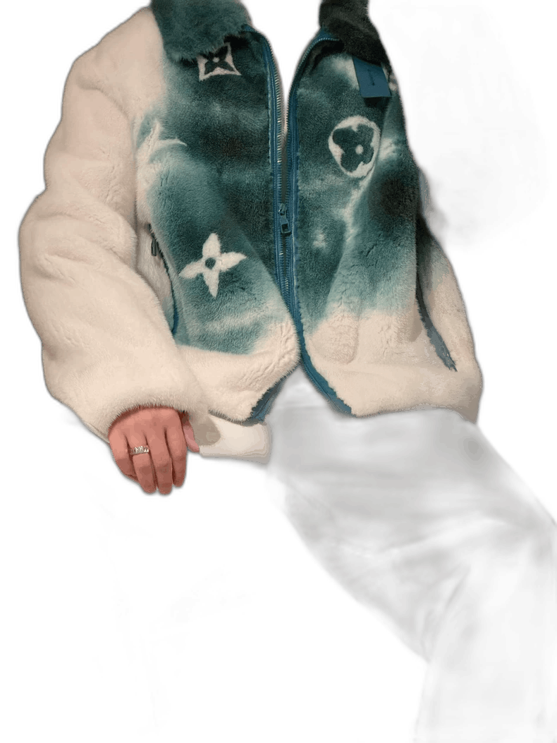 Louis Vuitton Louis Vuitton Blue Gradient Mink Jacket-yf Size US L / EU 52-54 / 3 - 1 Thumbnail