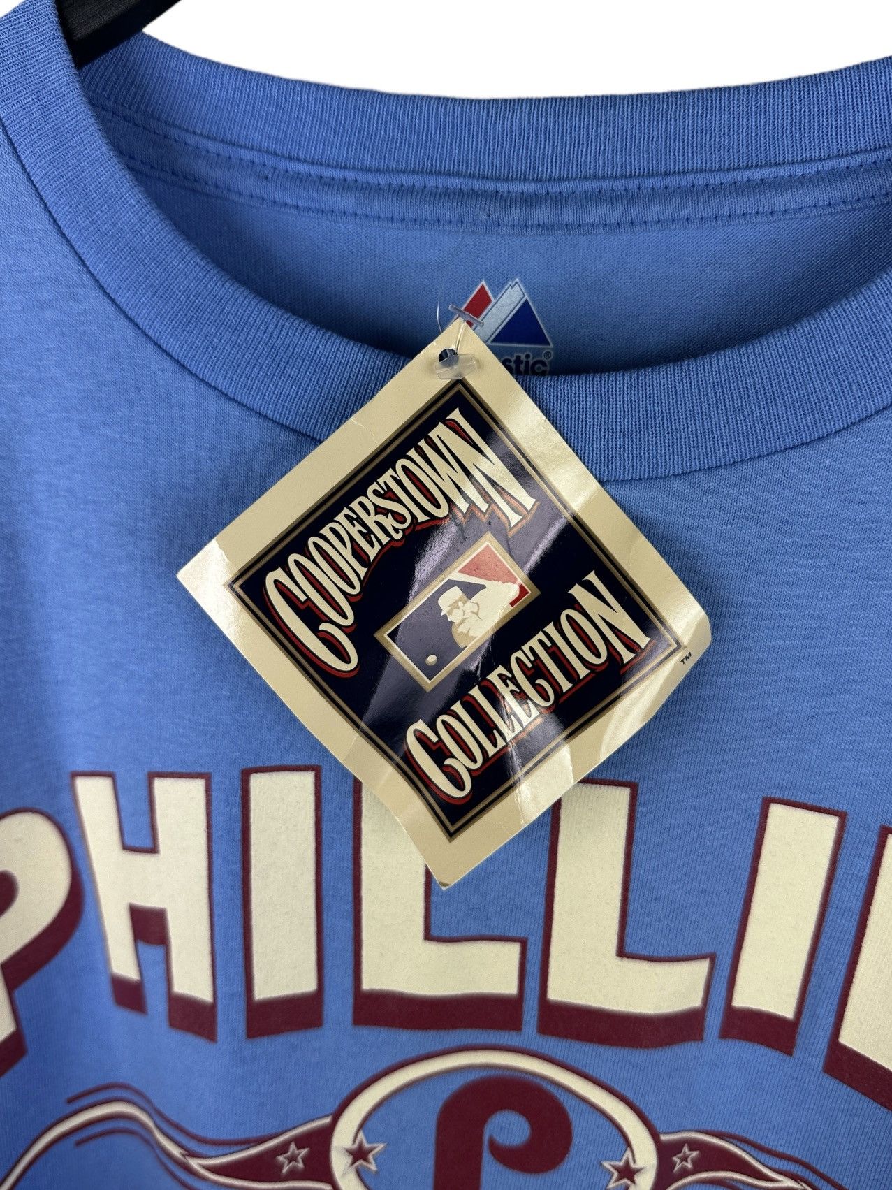 Majestic NWT🏷️ Philadelphia Phillies MLB Archive T-Shirt Cooperstown Size US M / EU 48-50 / 2 - 14 Thumbnail