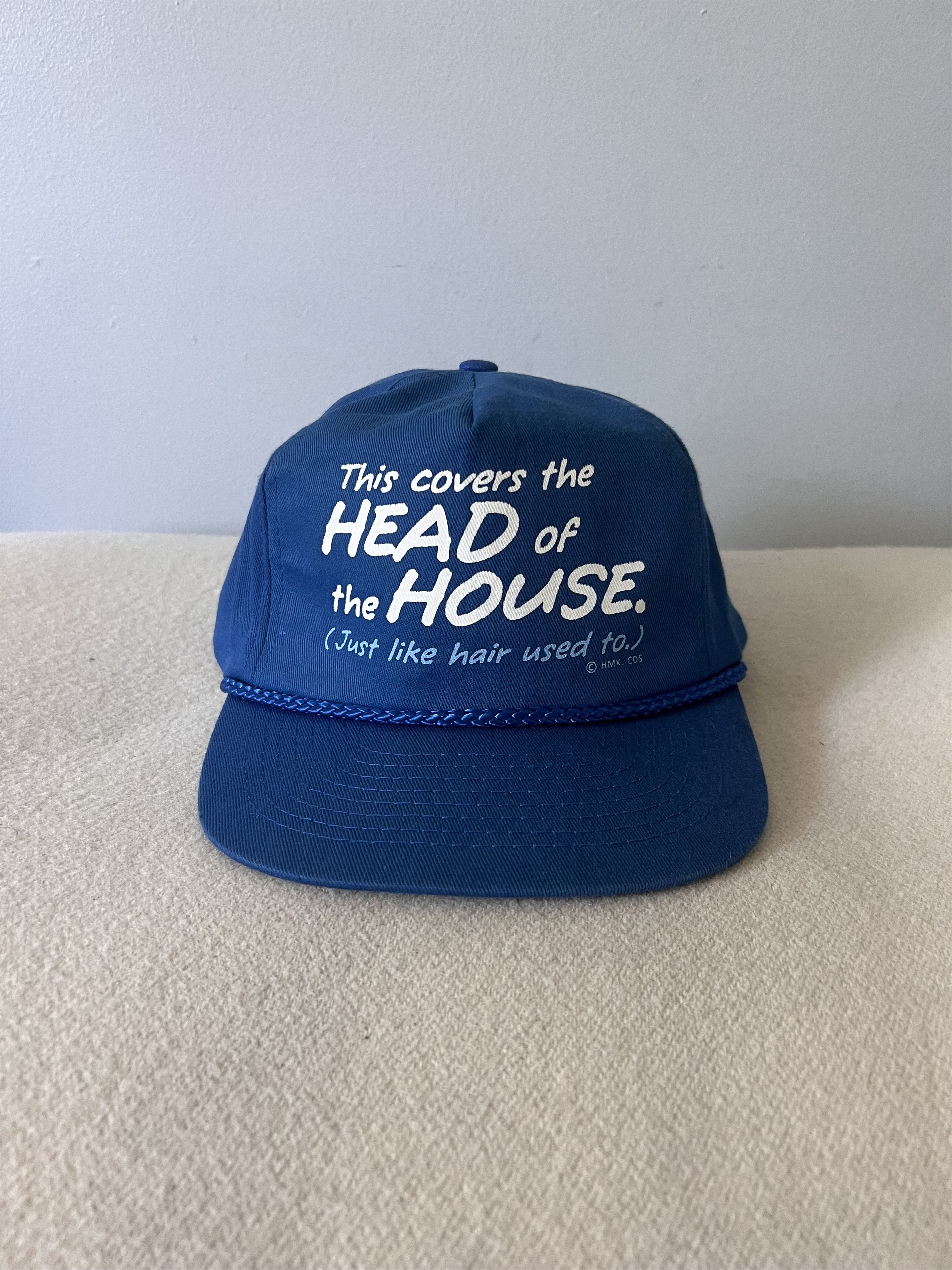 Vintage Vintage 90s Head Of The House Parody Trucker Hat in Blue Size ONE SIZE - 1 Thumbnail