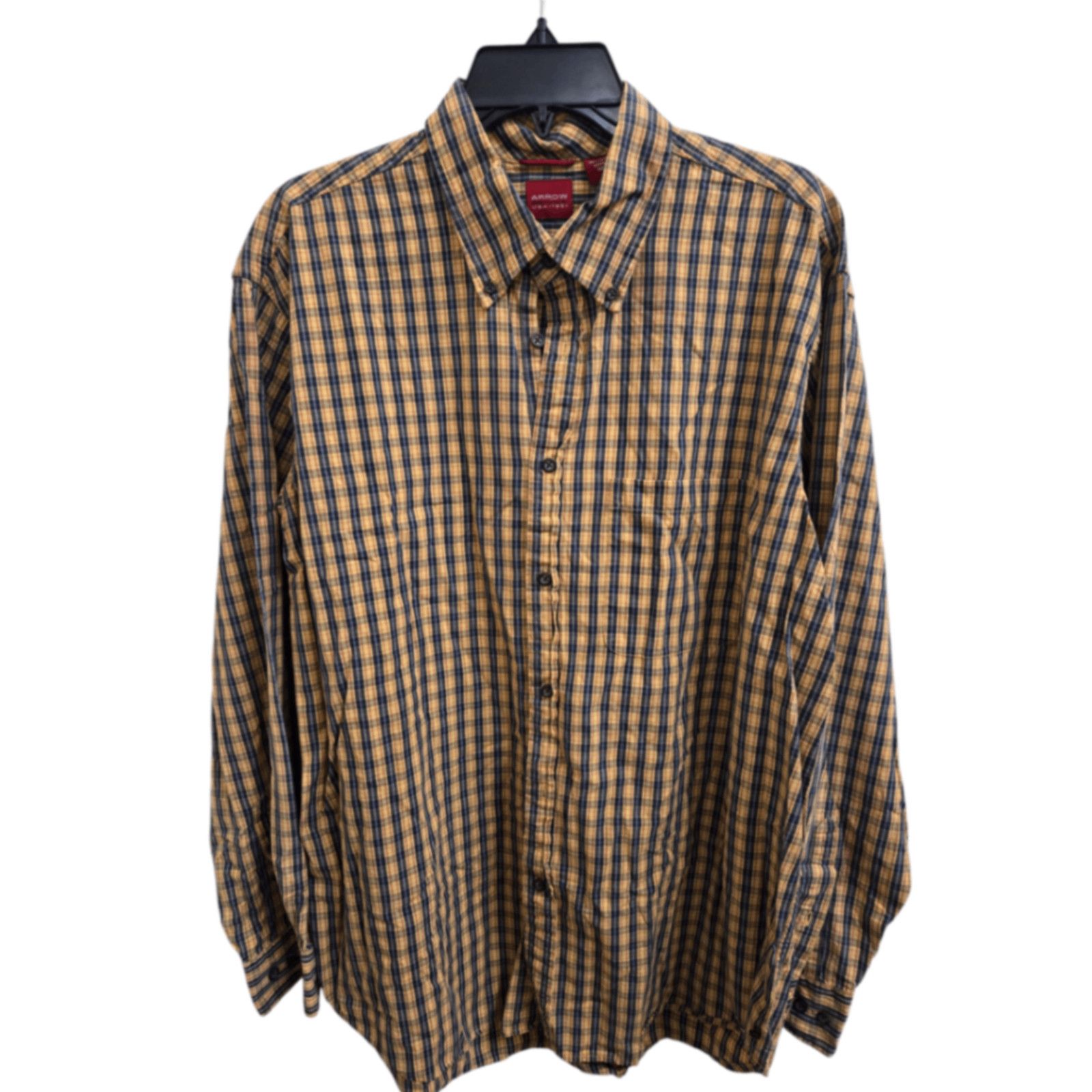 Arrow L Gold and black plaid Arrow Button-Down Shirt Size US L / EU 52-54 / 3 - 1 Preview