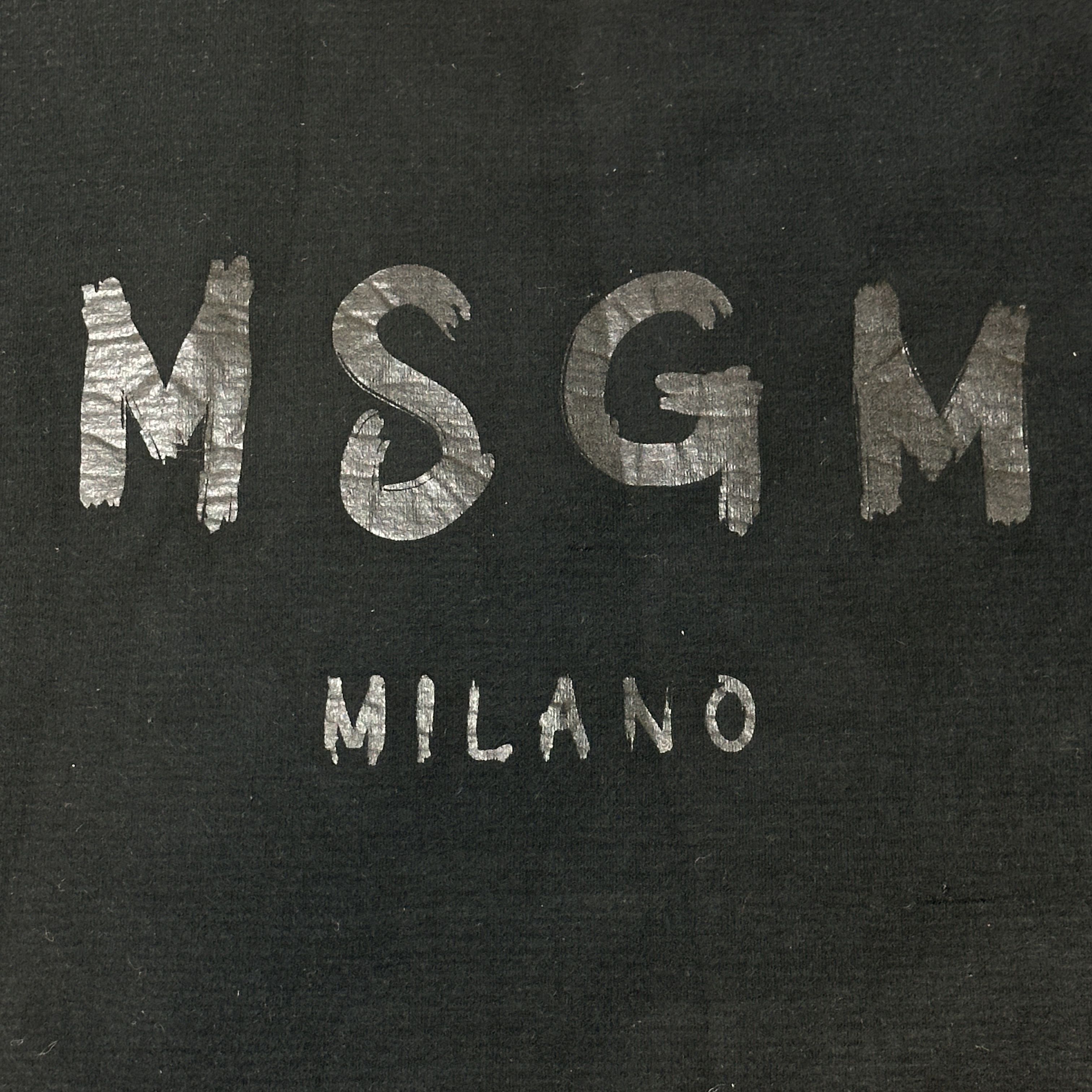 MSGM Vintage MSGM Milano Logo Black Sweatshirt Size 54 Size US L / EU 52-54 / 3 - 2 Thumbnail