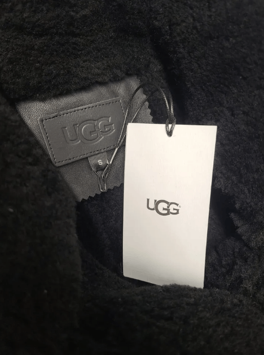 Ugg UGG ARRABELLA SHEARLING MOTO BLACK LEATHER JACKET WOMEN’S Size S / US 4 / IT 40 - 8 Thumbnail