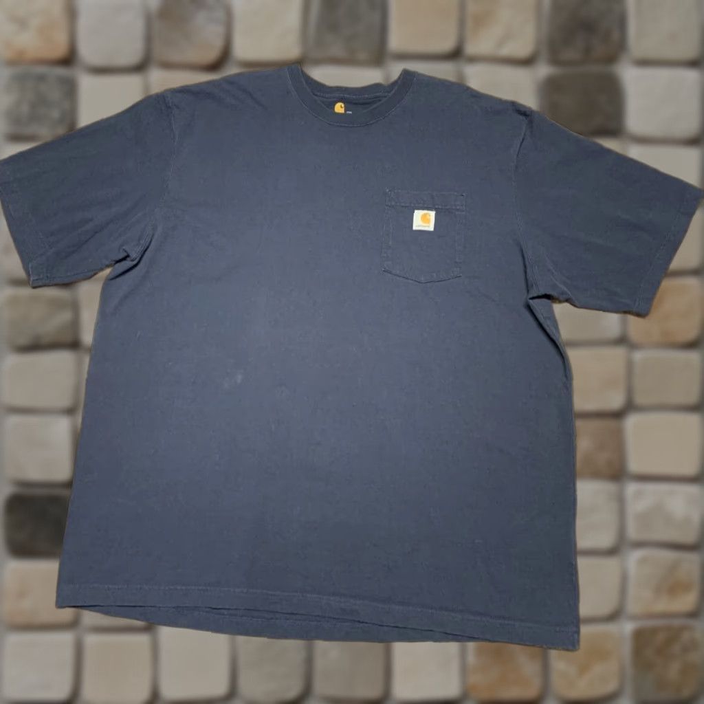 Carhartt Carhartt Shirt Mens 2XL Blue Original Fit Short Sleeve Pocket Workwear Logo Size US XXL / EU 58 / 5 - 1 Thumbnail