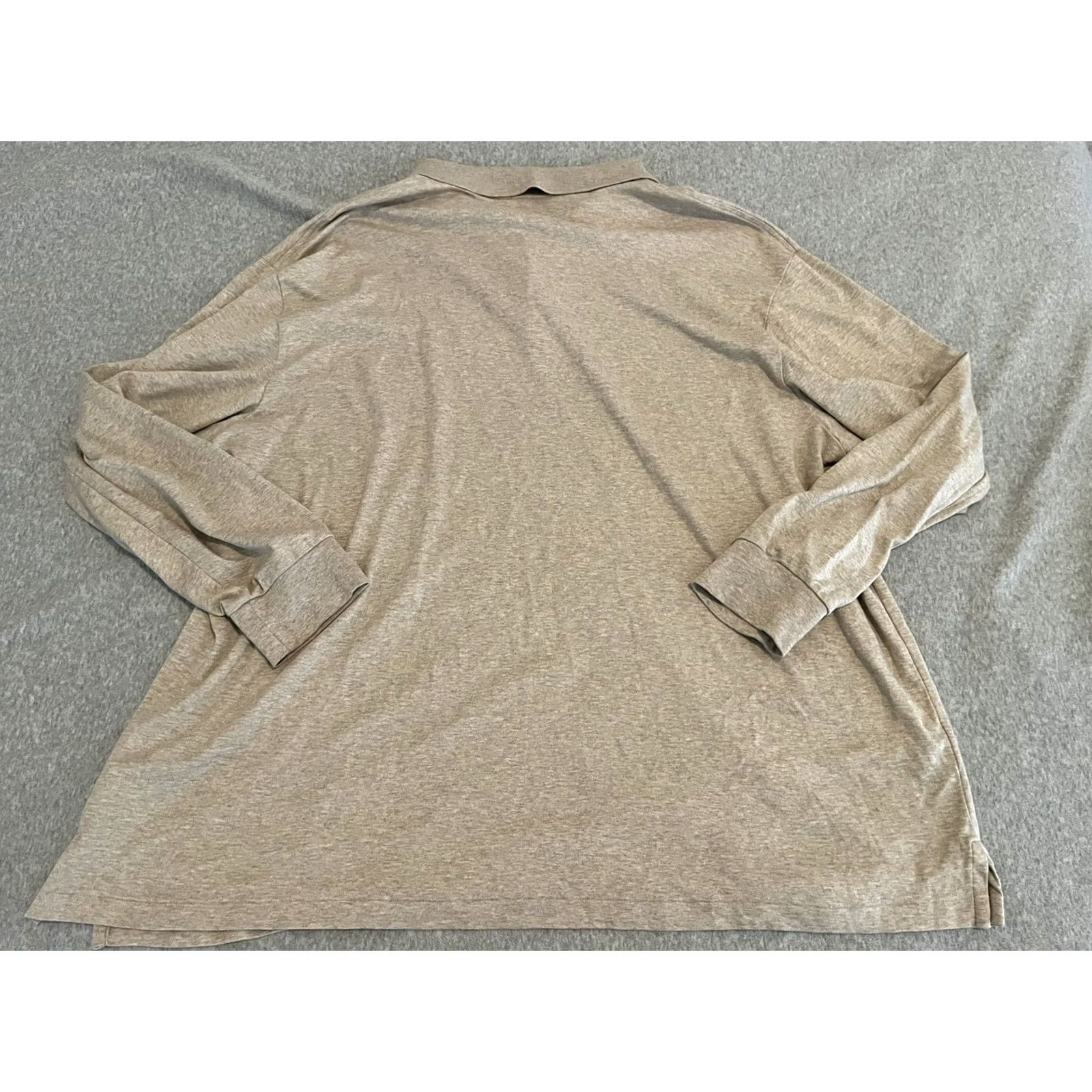 Polo Ralph Lauren Polo Ralph Lauren Long Sleeve Shirt Light Brown Pony Mens 4XB Big 4X Brown Cotton Polo Shirts Mens Size US XXL / EU 58 / 5 - 5 Thumbnail