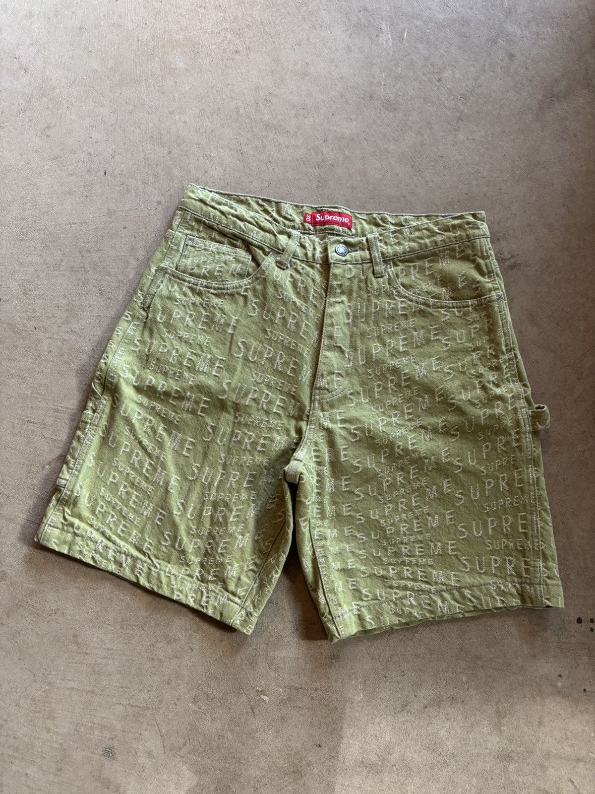 Supreme SUPREME Warp Jacquard denim painter shorts | Grailed