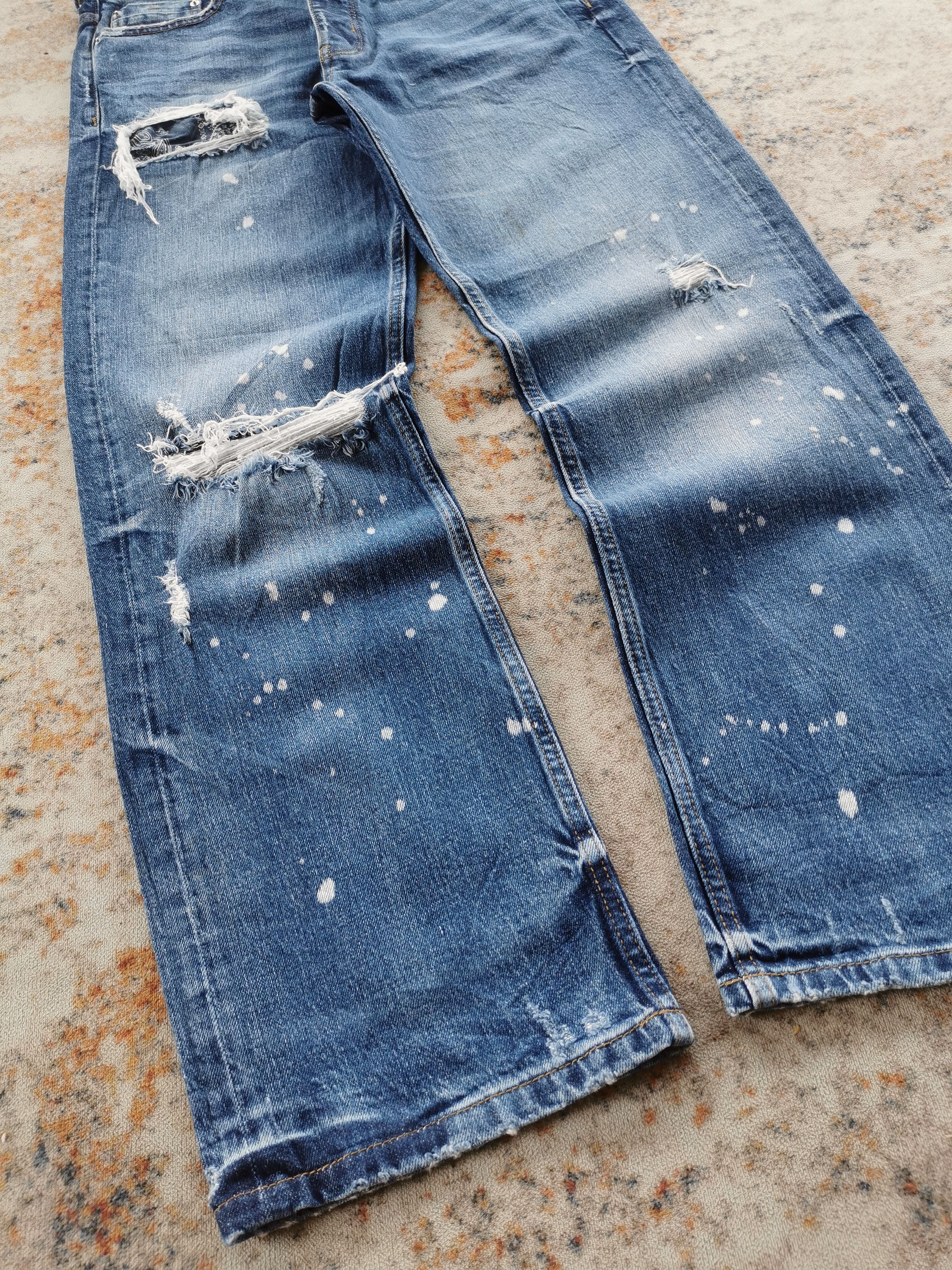 River Island River Island Thrashed Baggy Jeans Size US 32 / EU 48 - 1 Thumbnail