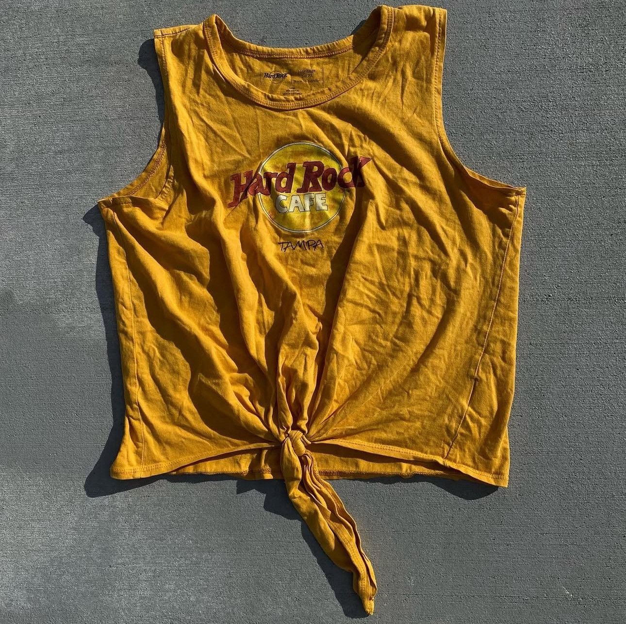 Hard Rock Cafe Hard Rock Cafe Tampa Sleeveless Front Tie Top Size L / US 10 / IT 46 - 1 Thumbnail