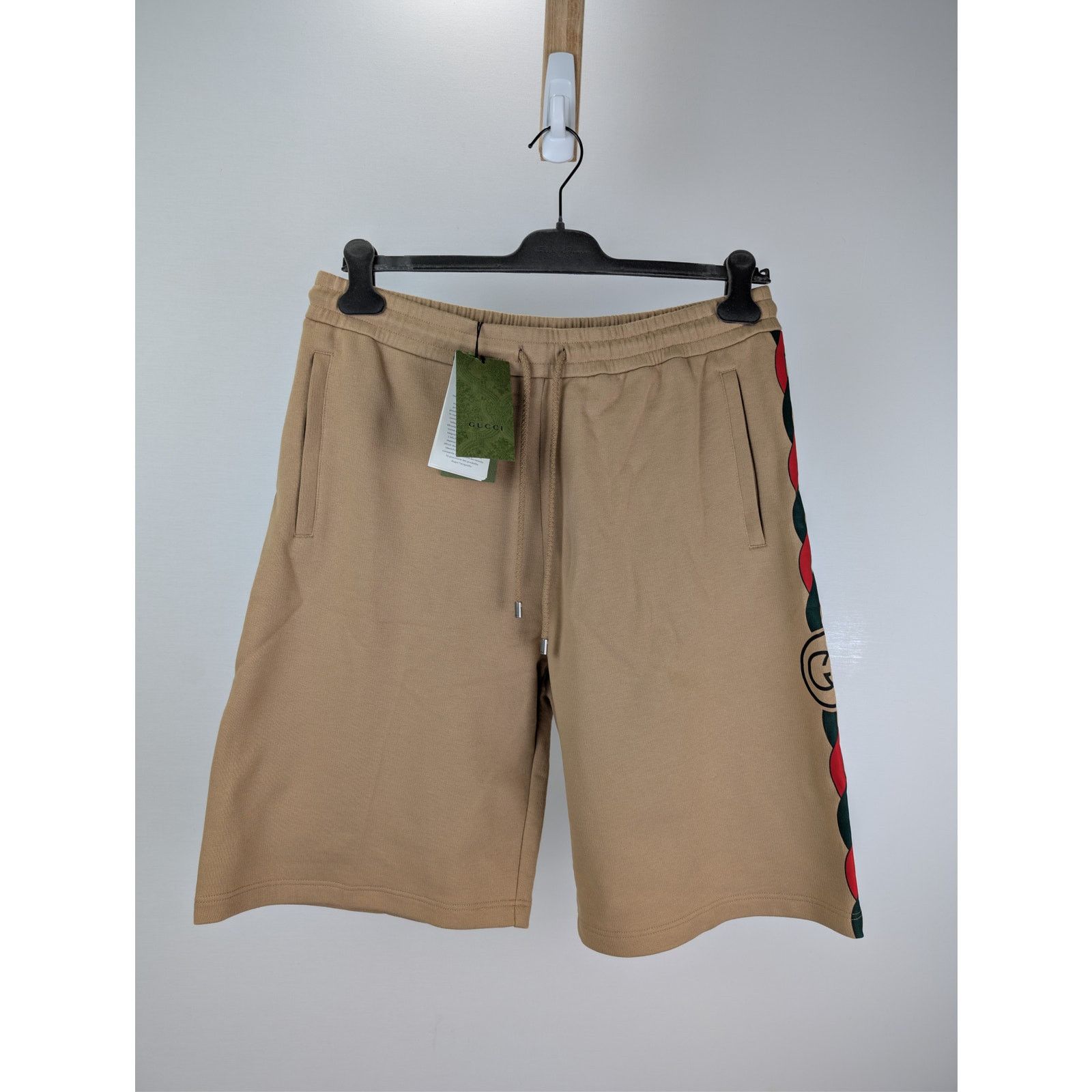 Gucci o1rshd1 Light Felted Cotton Jersey Basket Pant Short Camel Size US 36 / EU 52 - 7 Thumbnail