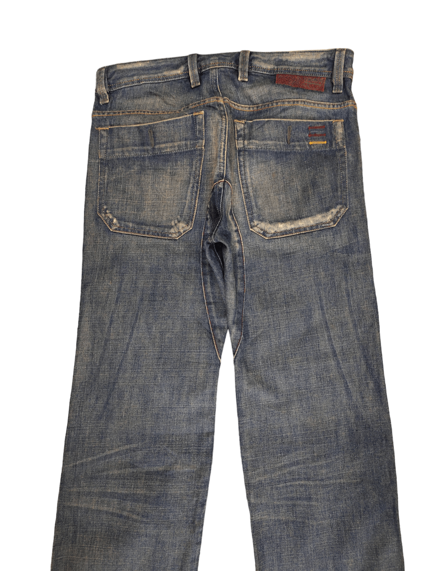Diesel Loose Leg Diesel D Logo Distress Faded Denim Pants Y2k Size US 30 / EU 46 - 11 Thumbnail