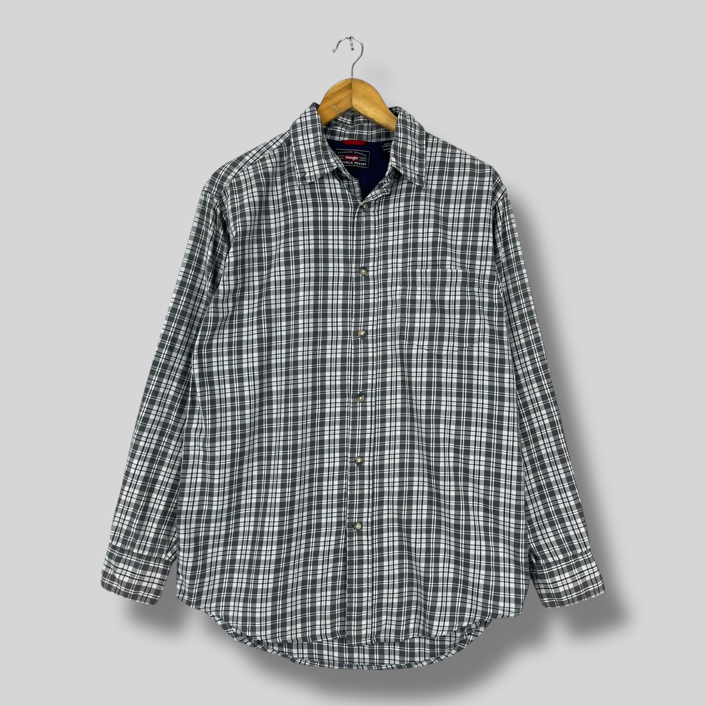 Wrangler Vintage 90's WRANGLER Plaid Checkered Tartan Flannel Shirt Size US S / EU 44-46 / 1 - 1 Thumbnail