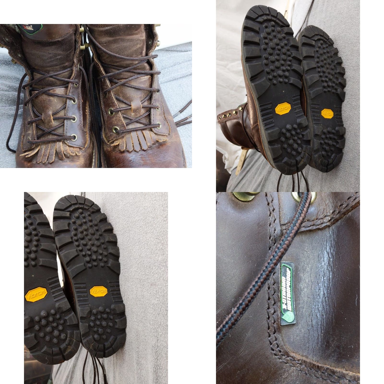 Vibram Wood N' Stream Snow Boots Mens 12 45 Brown Leather Waterproof Thinsulate Vibram Size US 12 / EU 45 - 8 Thumbnail