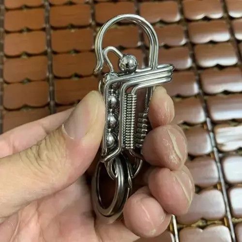 Vintage Stainless steel Handicraft Mechanical KeyRing Size ONE SIZE - 4 Thumbnail
