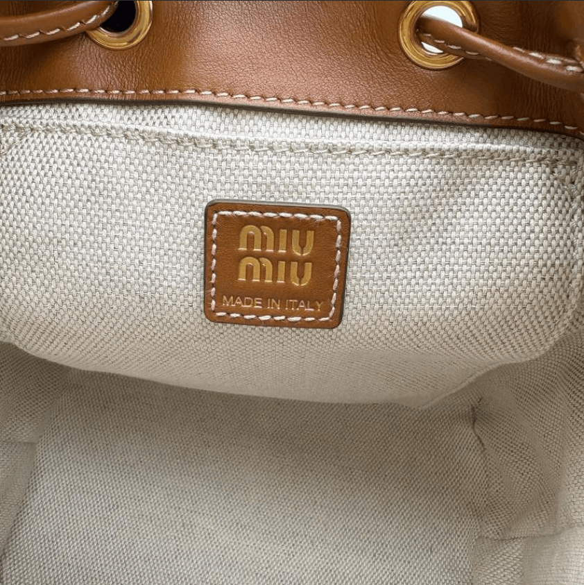 Miu Miu Miu Miu Calfskin Backpack with Engraved Logo Size ONE SIZE - 18 Thumbnail