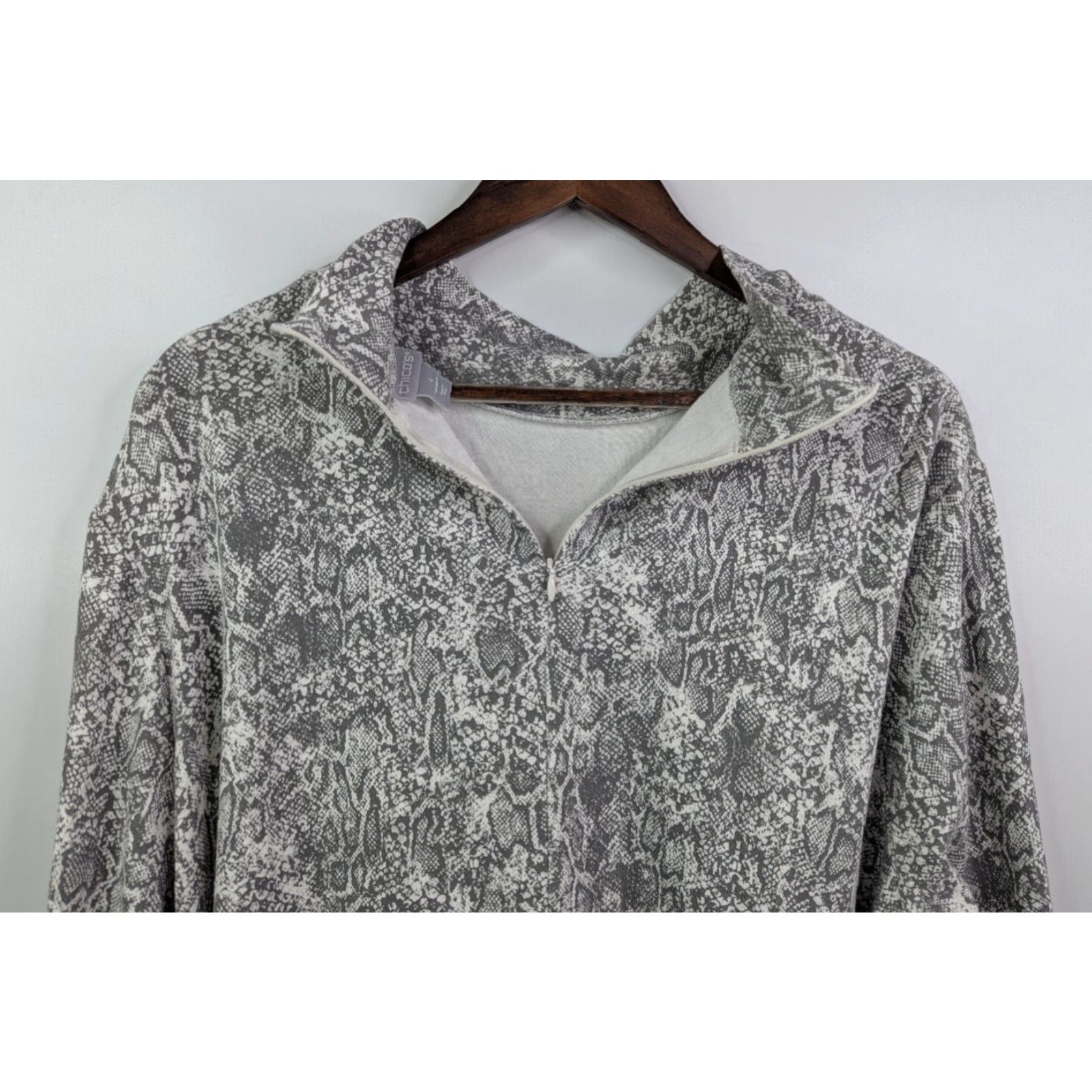 Vintage VINTAGE Chico's Snake Print Mock Neck Tunic Top Womens 2XL Gray Long Sleeve Size XXL / US 16-18 / IT 52-54 - 4 Thumbnail