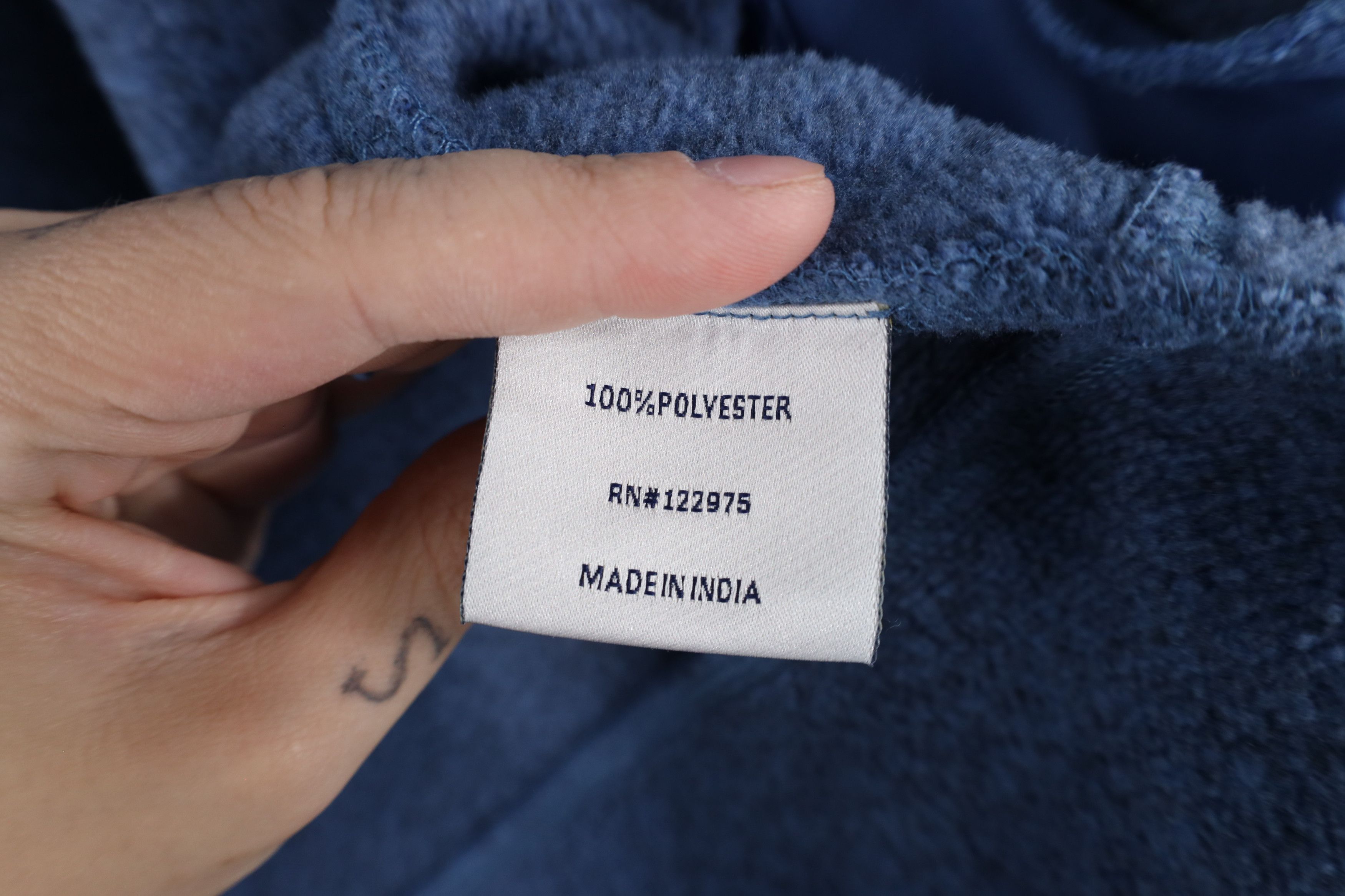 Southern Proper × Vintage Southern Proper Fleece Full Zip Vest Jacket Heather Blue Size US L / EU 52-54 / 3 - 9 Thumbnail
