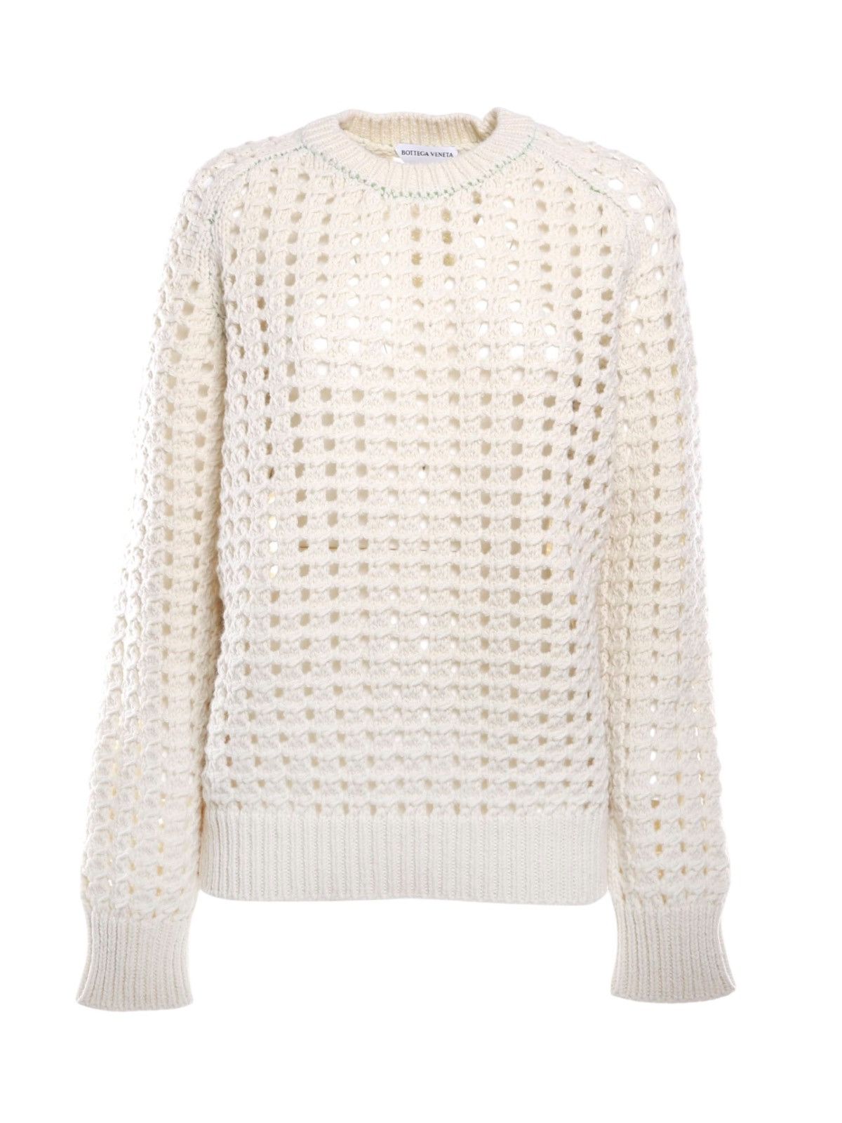 Bottega Veneta Bottega Veneta Open-Knit Crewneck Jumper Size L / US 10 / IT 46 - 1 Thumbnail