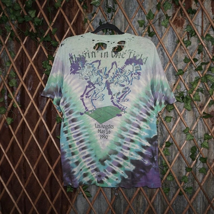 Fruit Of The Loom Large -Vintage 1990s Grateful Dead soccer distressed t-shirt Size US L / EU 52-54 / 3 - 4 Thumbnail