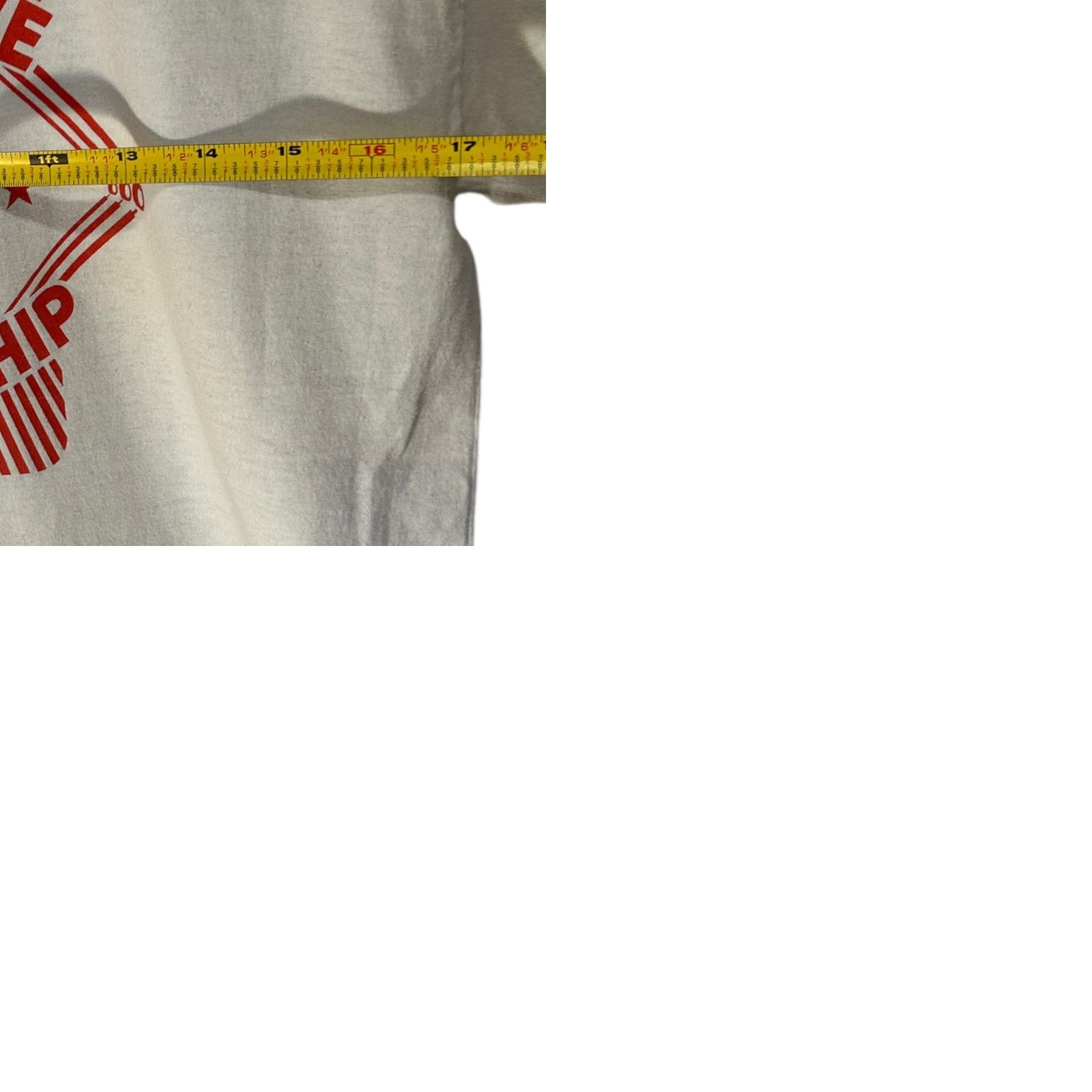 Fruit Of The Loom VINTAGE Fruit of the Loom Shirt Men White XL Crew Neck Short Sleeve Graphic Tee Ad Campaign Chip 1988 World Championship Made In USA Size US XL / EU 56 / 4 - 9 Thumbnail