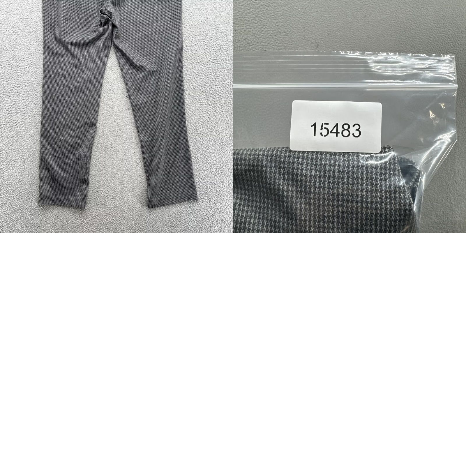 Lee Lee Woman's Pants Gray Houndstooth Mid Rise Regular Fit Straight Leg Size 14M Size 36" / US 14 / IT 50 - 9 Thumbnail