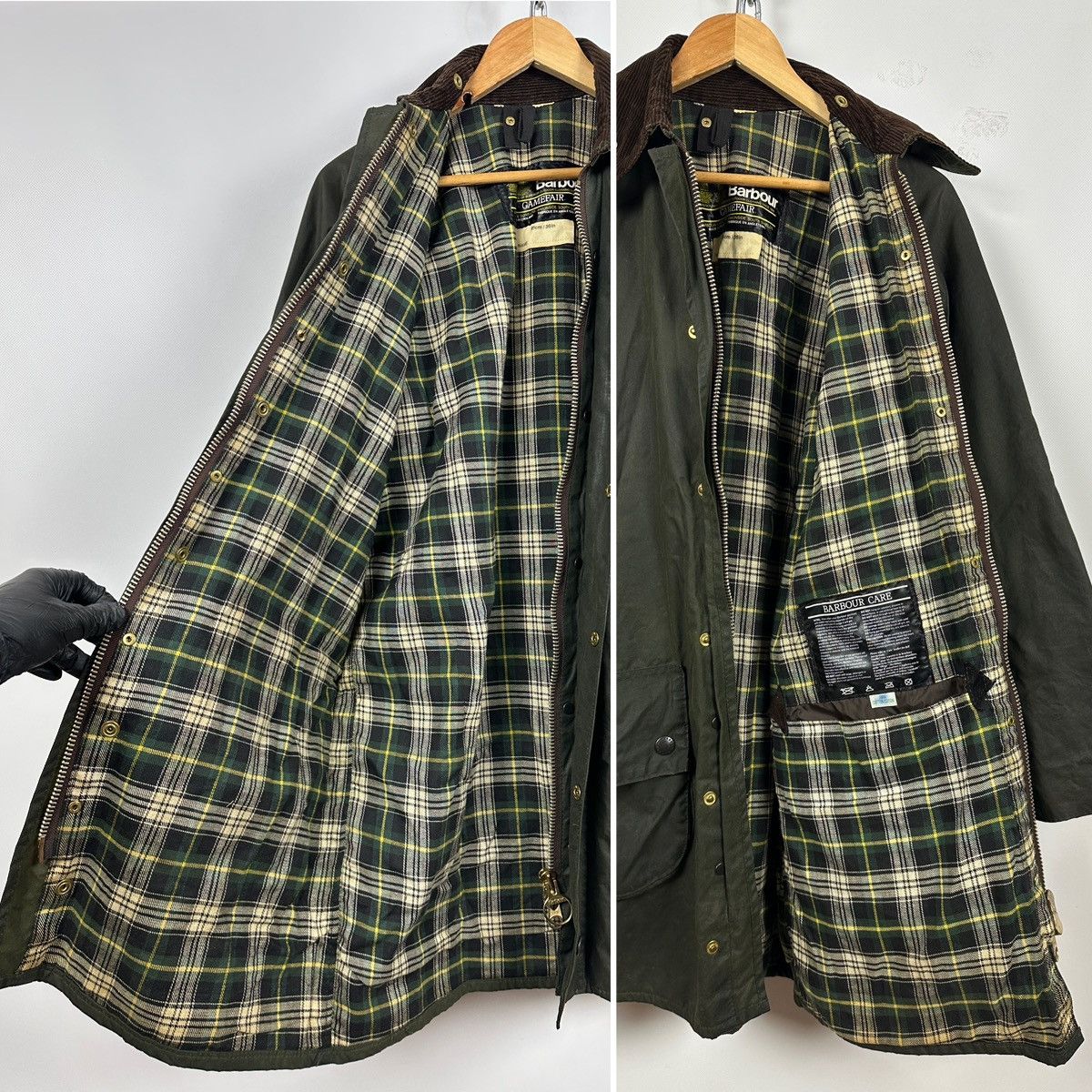 Barbour Vintage Barbour Gamefair Waxed Olive Green Coat Jacket Size US S / EU 44-46 / 1 - 22 Thumbnail