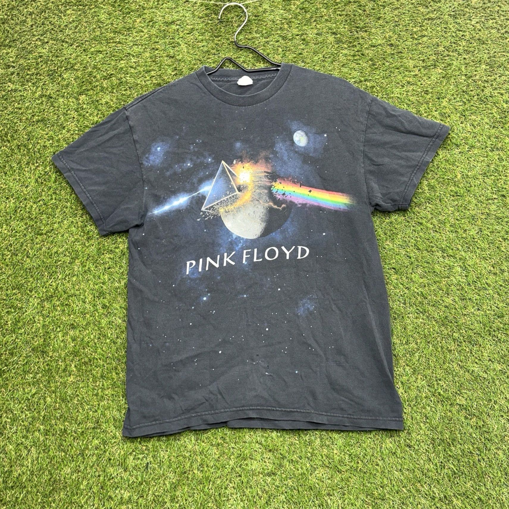 Delta VINTAGE Y2K Pink Floyd Shirt Mens Small Black Dark Side Of The Moon T Tee Rock Graphic Print Size US S / EU 44-46 / 1 - 2 Thumbnail