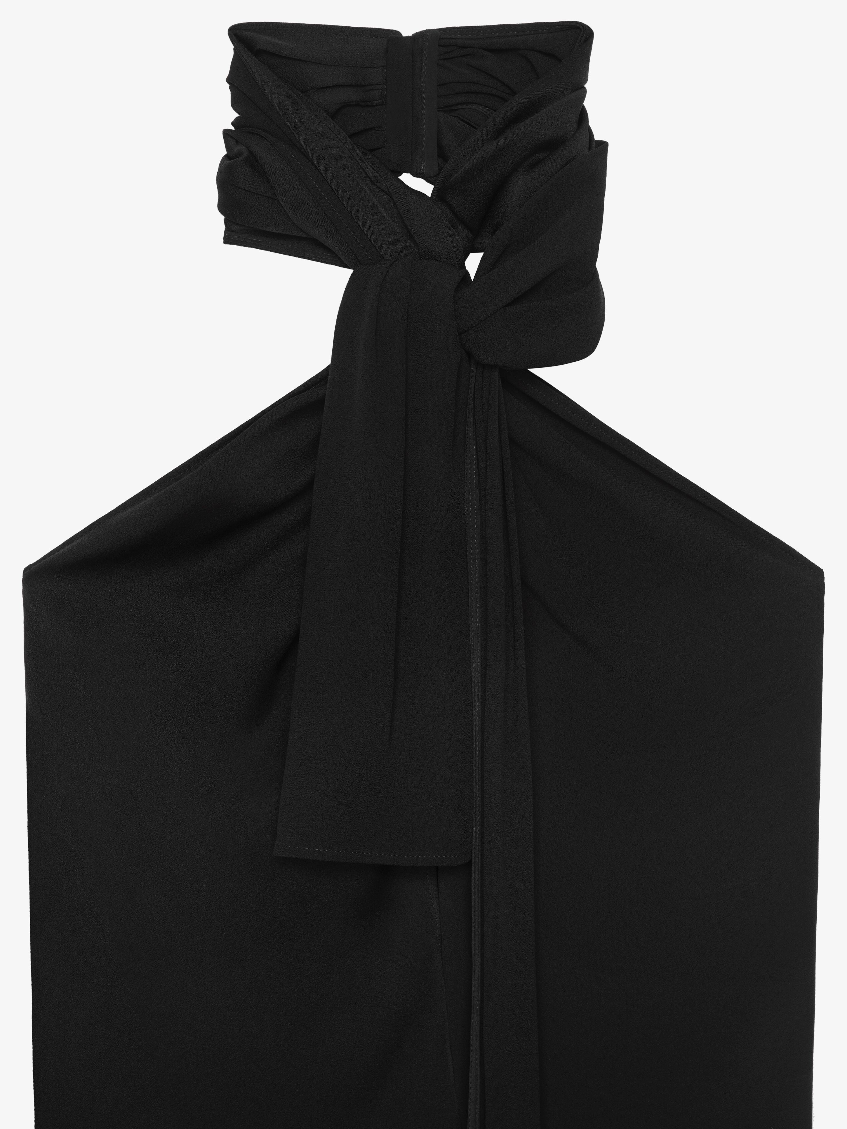 Givenchy o1w1db10325 Cross Front Lavaliere Dress in Black Size XS / US 0-2 / IT 36-38 - 5 Thumbnail