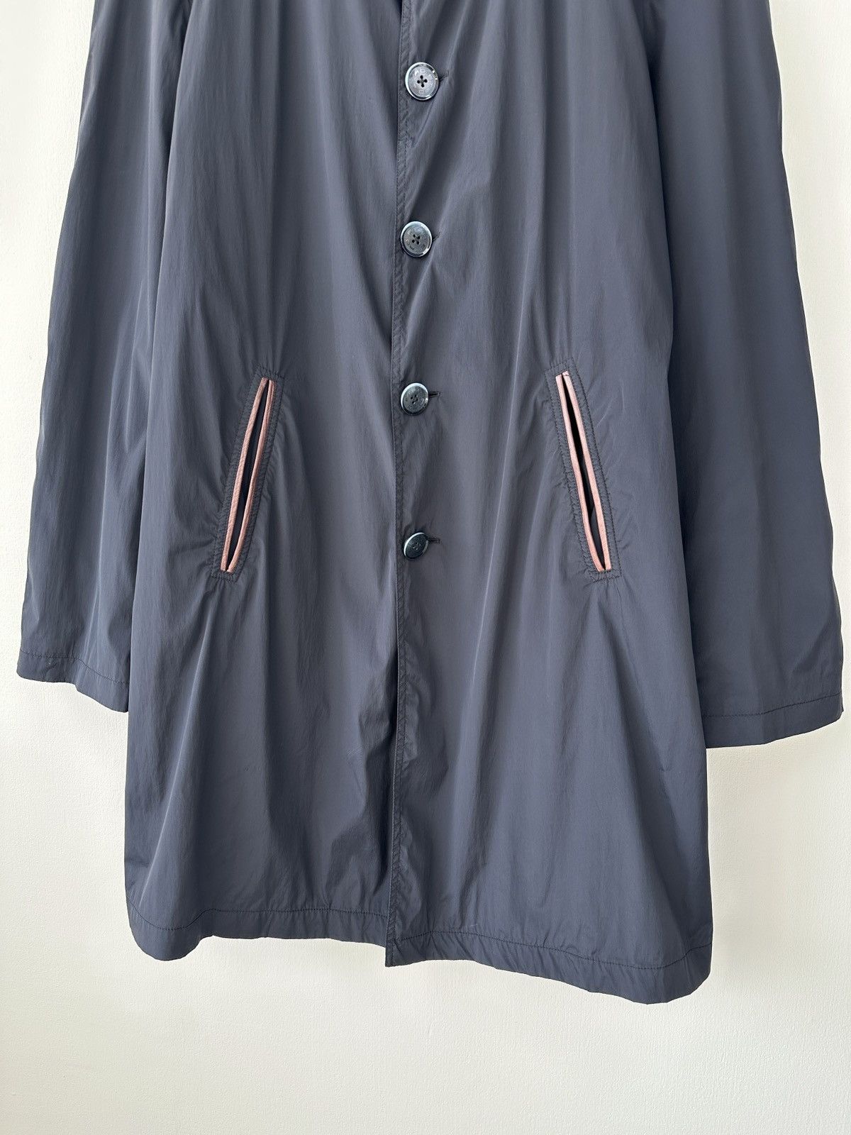 Etro ETRO Milano Nylon Trench Coat Leather Details Men’s size 52 Size US L / EU 52-54 / 3 - 5 Thumbnail