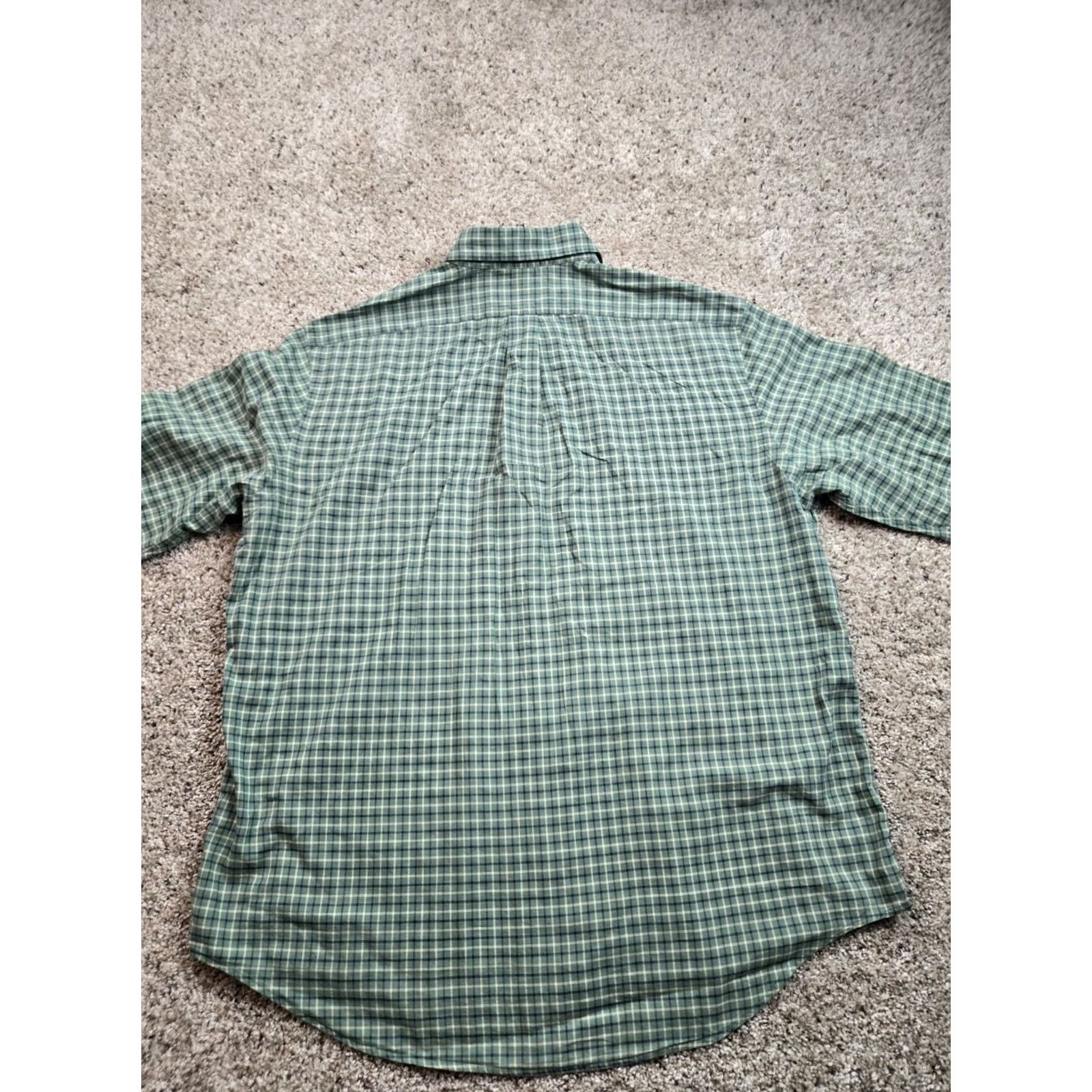 Polo Ralph Lauren Polo Ralph Lauren Shirt XL Green Check Button-Up Brushed Cotton Long Sleeve Slim Fit Mens Size US XL / EU 56 / 4 - 6 Thumbnail
