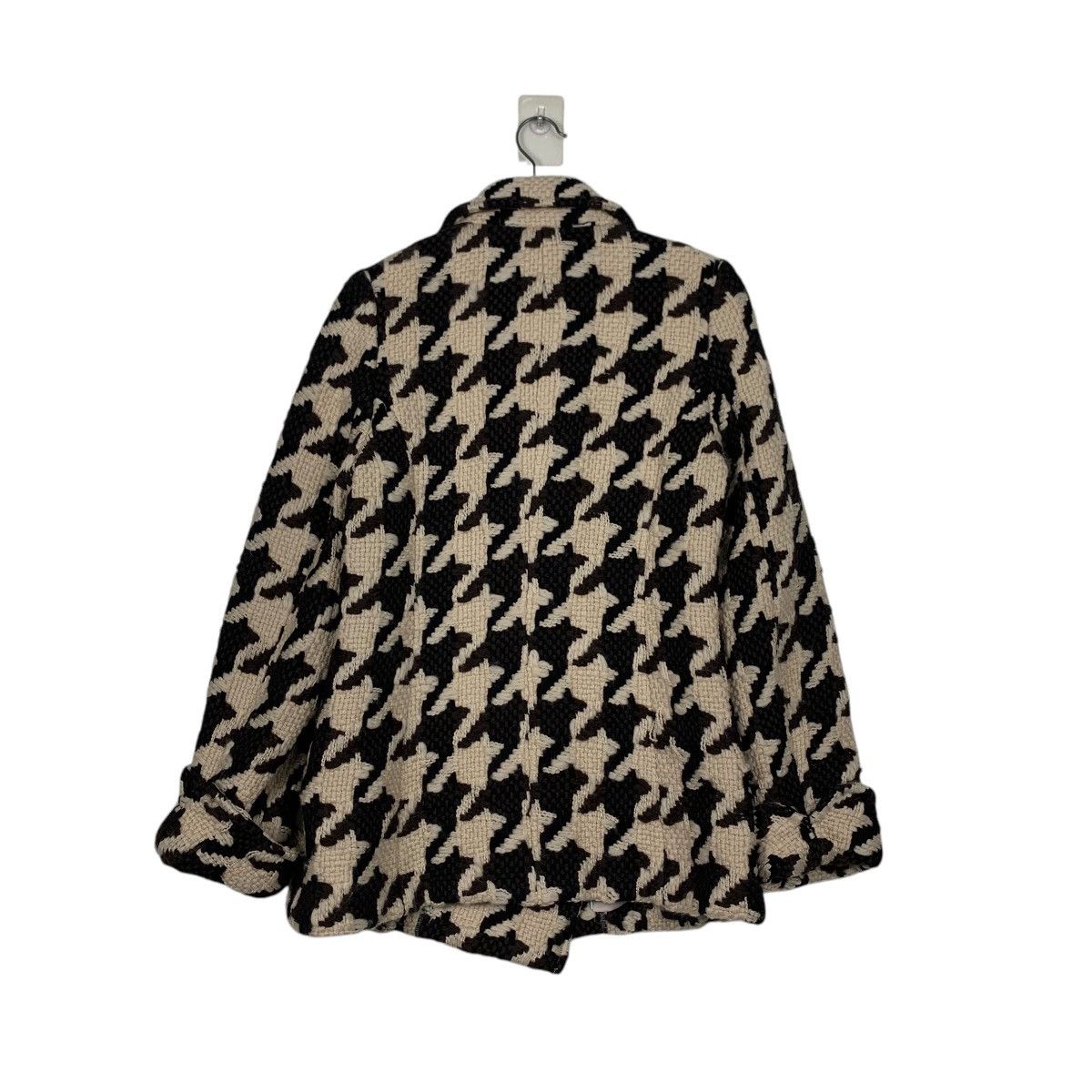 Japanese Brand SCAPA Big Houndstooth Pattern Wool Coat Jacket #2111-C92 Size M / US 6-8 / IT 42-44 - 7 Thumbnail