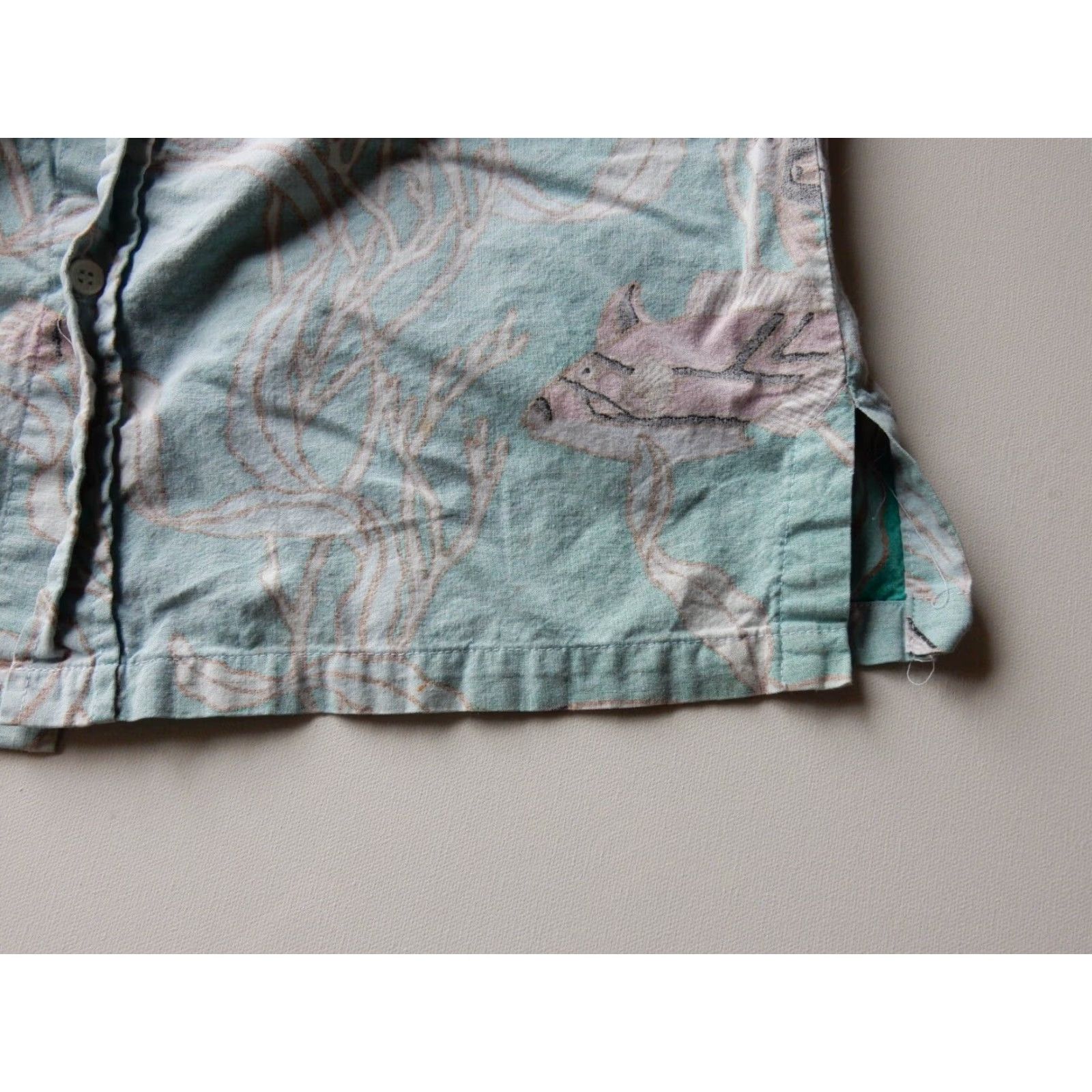 Sears VINTAGE Sears Men's Hawaiian Shirt Size S Short Sleeve Green 100% Cotton Retro Summer Size US S / EU 44-46 / 1 - 2 Thumbnail
