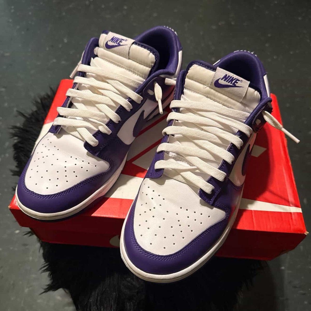 Nike Nike Dunk Low Retro Court Purple White 2022 Men’s Size 10.5 Size US 10.5 / EU 43-44 - 2 Thumbnail