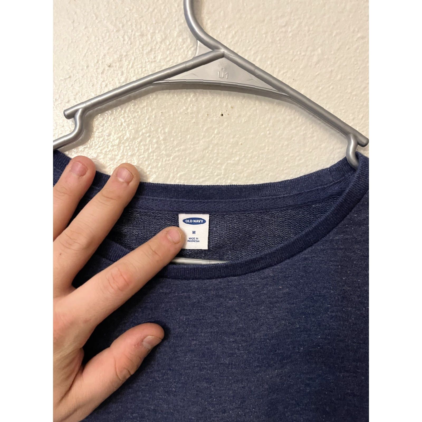 Old Navy Old Navy Blue Sweater Women's Medium 3/4 Sleeve Round Neck Pullover Sweatshirt Size M / US 6-8 / IT 42-44 - 2 Thumbnail