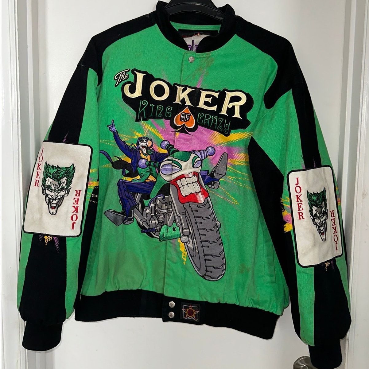 DC Comics × JH Design RARE Vintage JH Design The Joker Racing Jacket Batman XL Size US XL / EU 56 / 4 - 25 Thumbnail