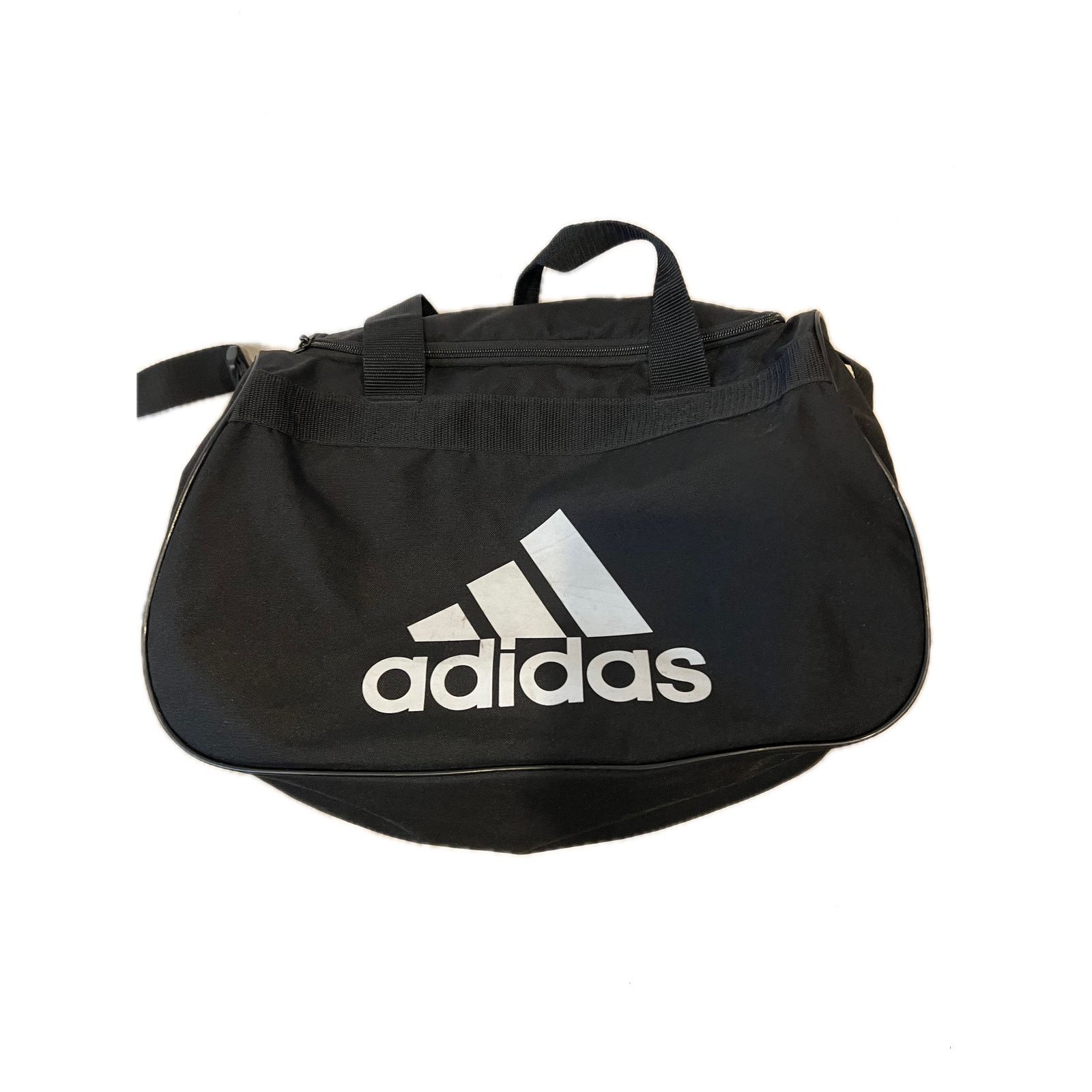 Adidas Defender Small 16"x10"x8" Black Duffel Gym Bag, Men's