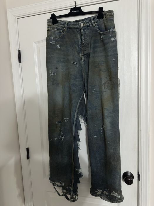 Balenciaga Balenciaga Oil Spill Super Destroyed Jeans