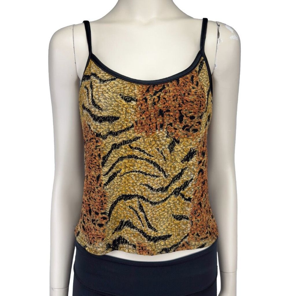 Vintage VINTAGE Y2K 90's Leopard Black Metallic Shiny Thread sz S Size XS / US 0-2 / IT 36-38 - 1 Thumbnail