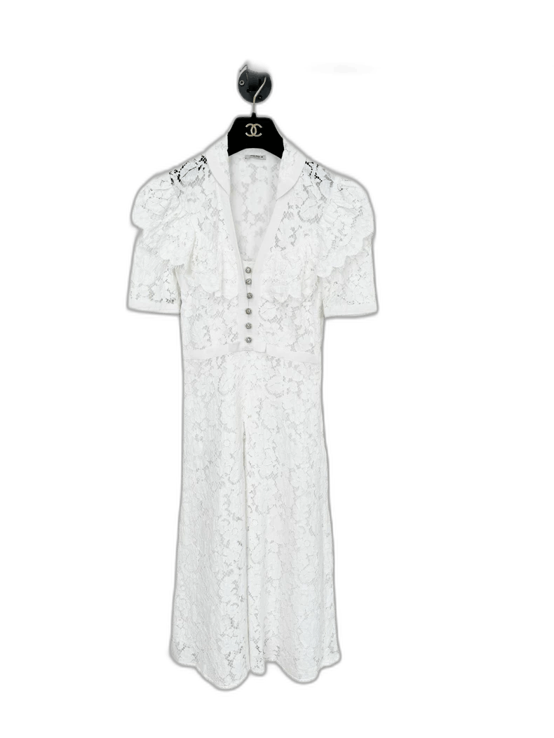 Prada Miumiu Lace Dress with Rhinestones Size S / US 4 / IT 40 - 1 Thumbnail