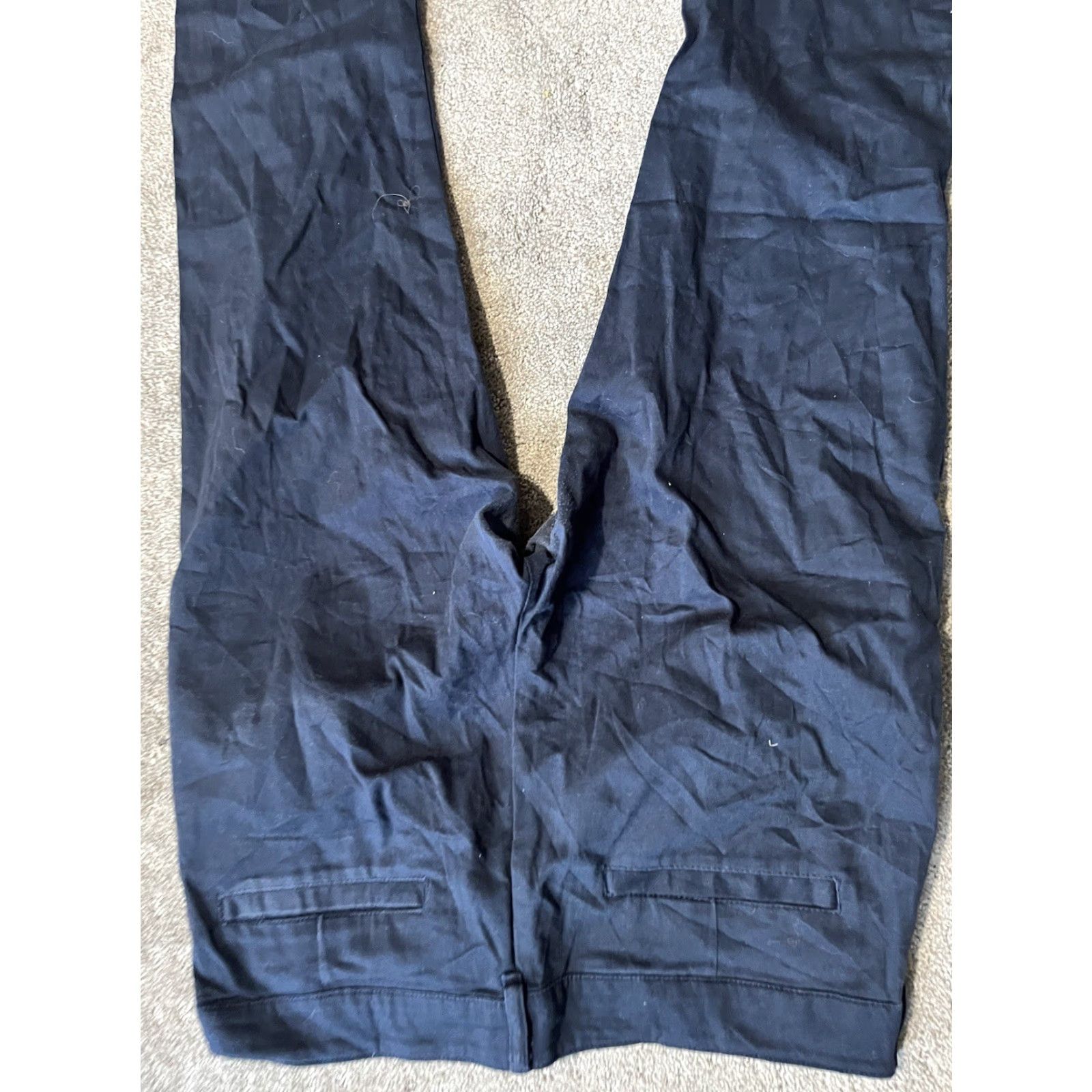 Dickies VINTAGE Dickies Women's Pants Skinny Size 9 Regular Navy Blue Cotton Spandex Casual Office Size 30" / US 8 / IT 44 - 4 Thumbnail
