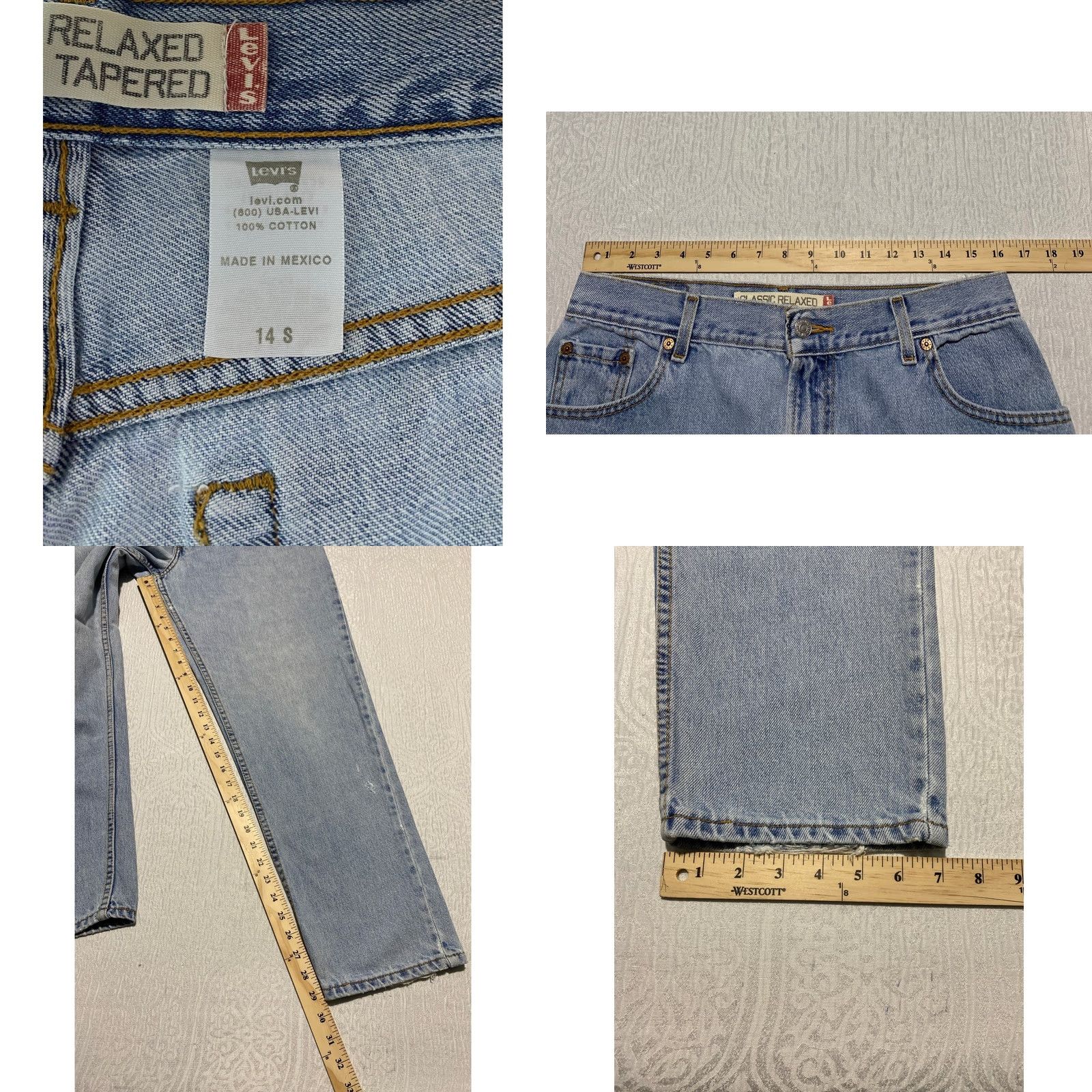 Levi's VINTAGE Levi's 550 Jeans Women Light Wash Denim 14 Regular 31 Waist 29.5 Inseam Tapered High Waisted Relaxed Fit Blue 90s Size 36" / US 14 / IT 50 - 8 Thumbnail