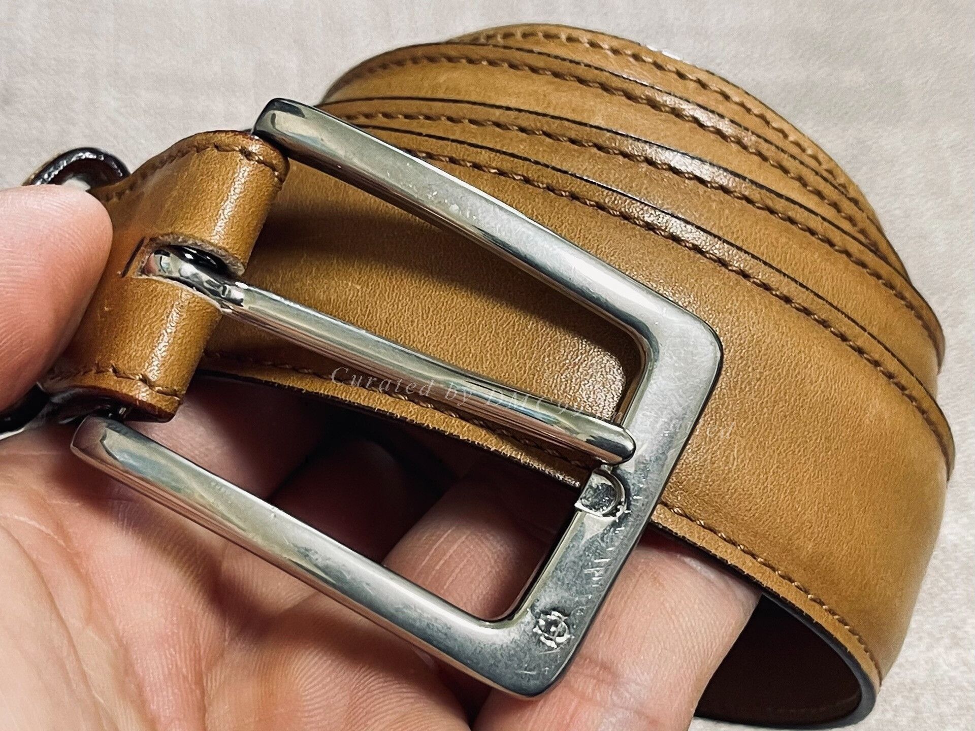 Edward Green Edward Green Honey Old Money Belt Size ONE SIZE - 1 Thumbnail