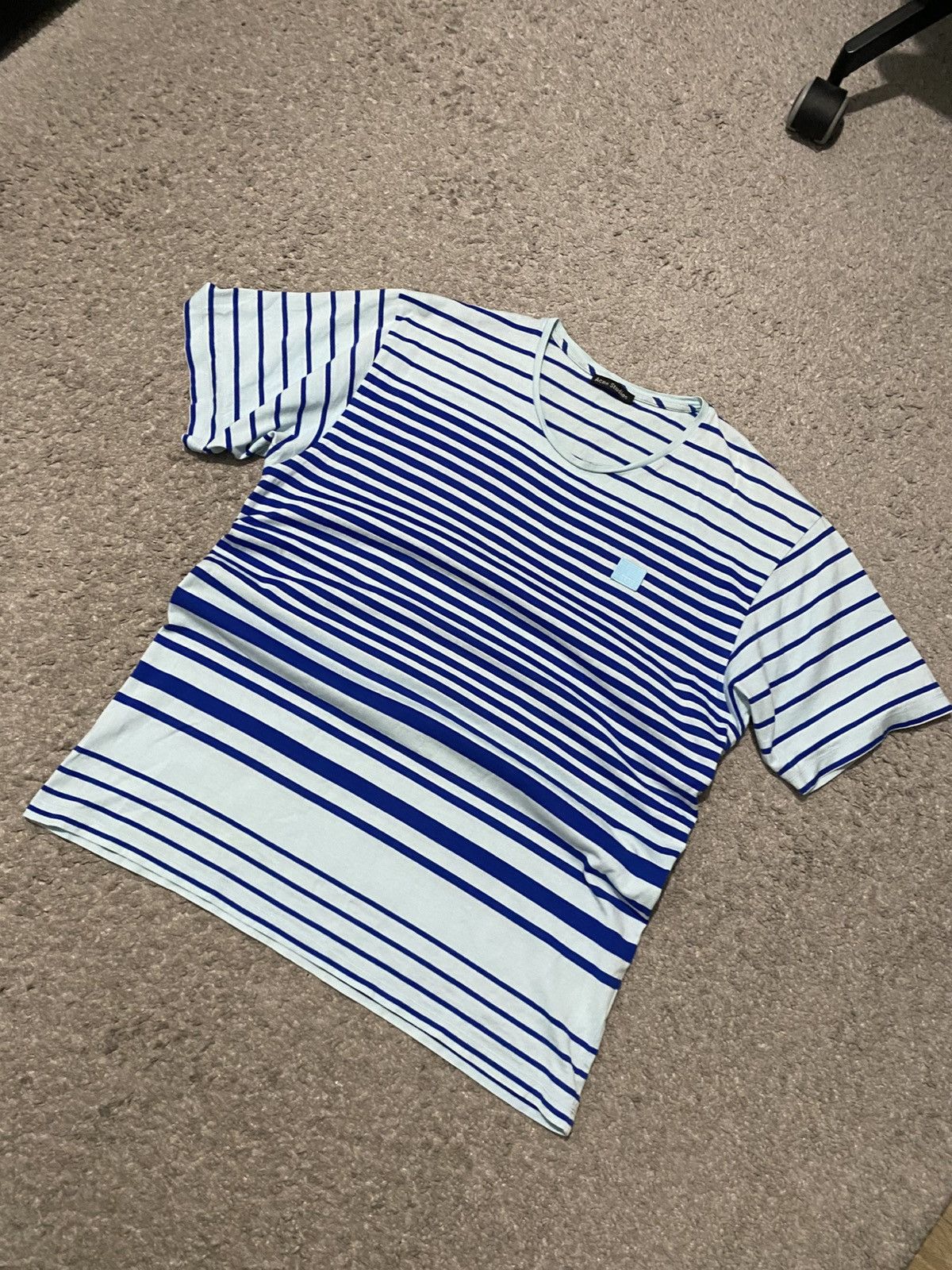 Acne Studios Acne Studios Striped Face T-Shirt L y2k scandi old money Size US L / EU 52-54 / 3 - 13 Thumbnail