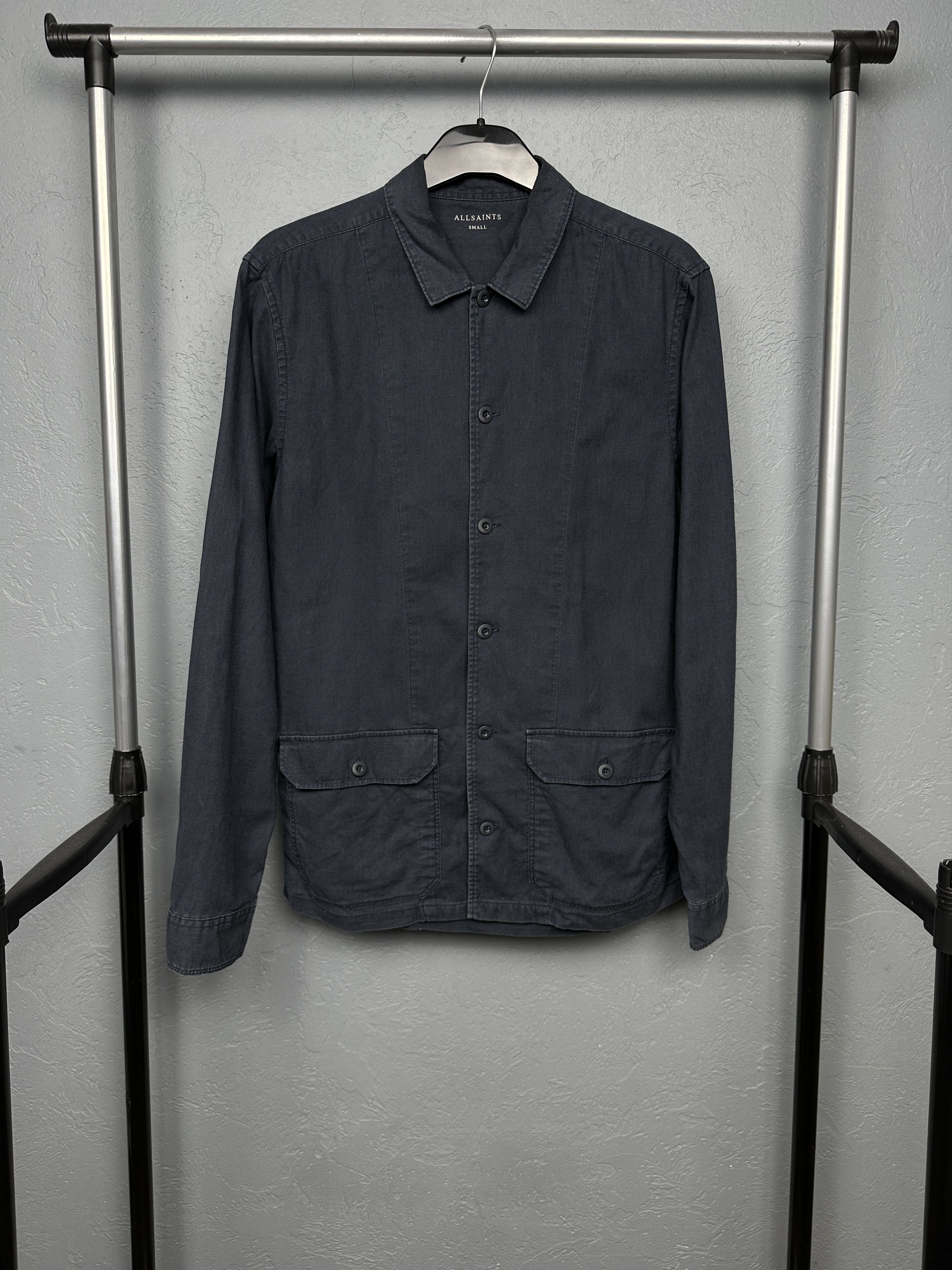Allsaints Allsaints Mens Carlson Linen Long Sleeve Shirt Size US S / EU 44-46 / 1 - 1 Thumbnail