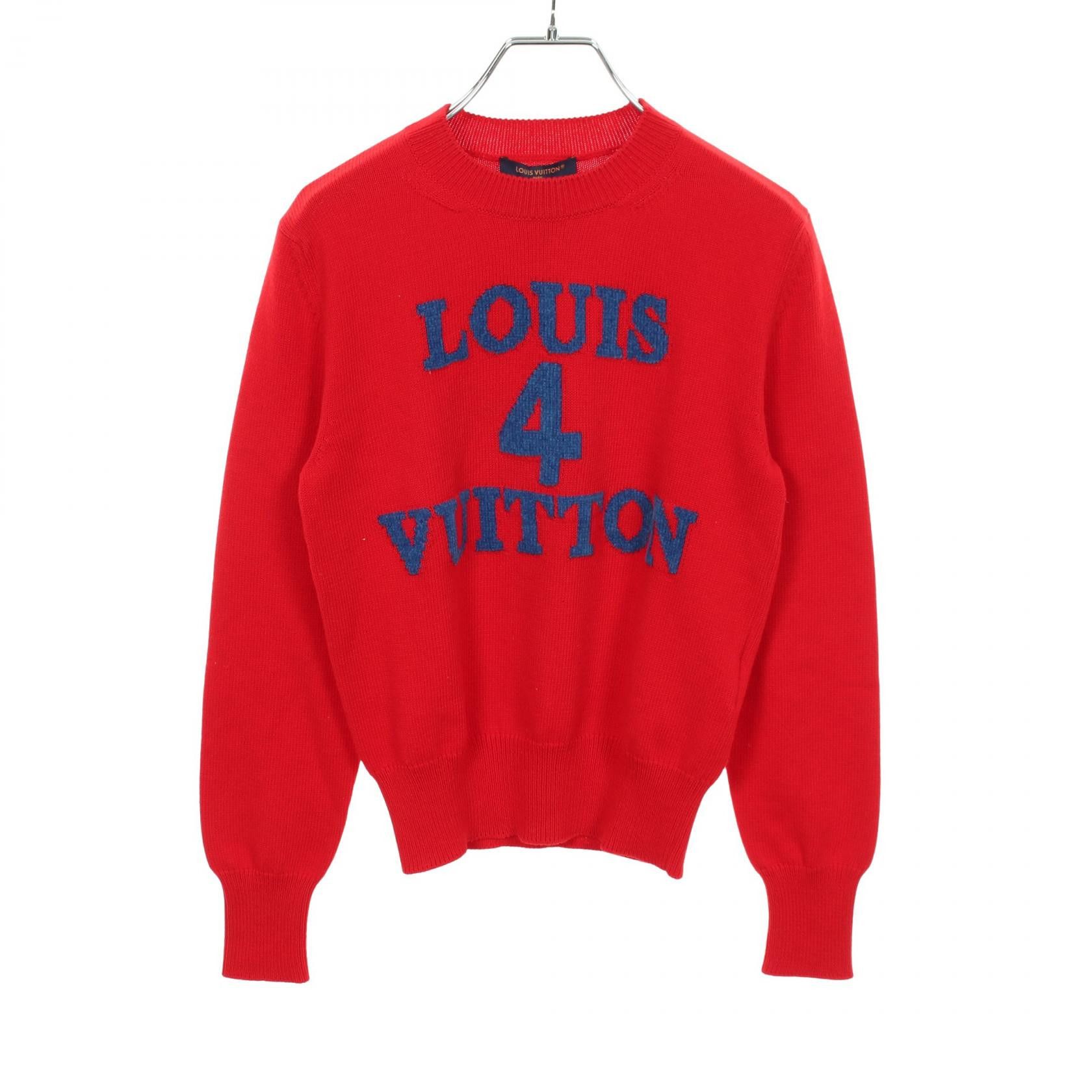 Louis Vuitton Louis Vuitton Louis Vuitton Logo Cotton Cashmere Knit Top Textile Tops RW232W160FPKL01 DUTY FREE for USA Size ONE SIZE - 1 Thumbnail