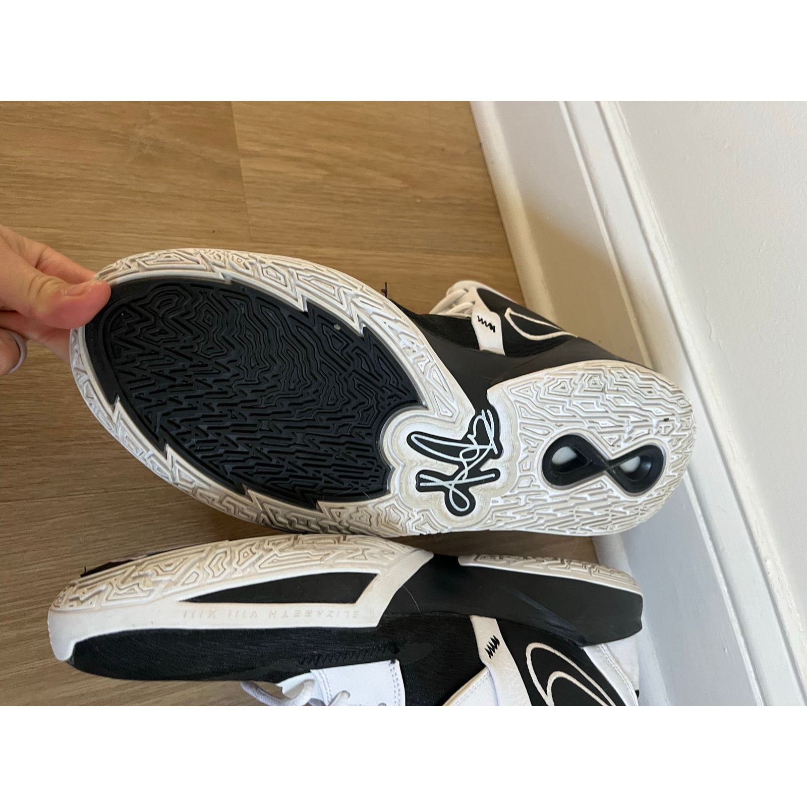 Nike Nike Shoes Black White Black Kyrie Infinity TB Size US 12 / EU 45 - 5 Thumbnail